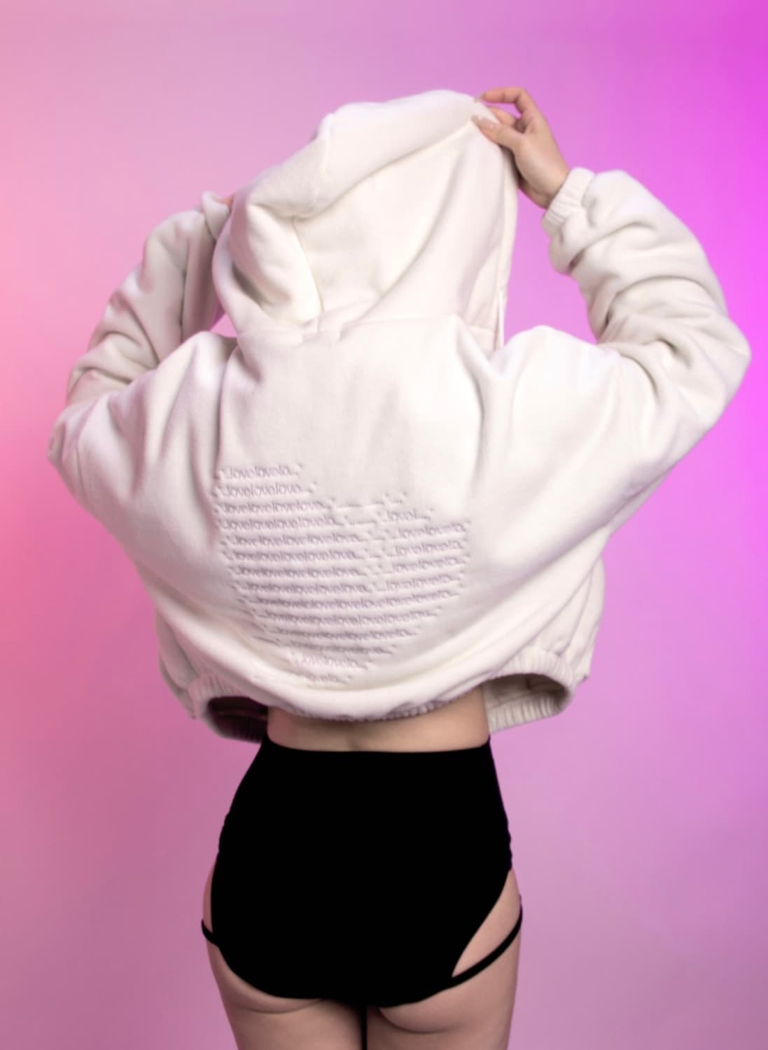 디와이도샵 pisces fleece zip up white 상품이미지3