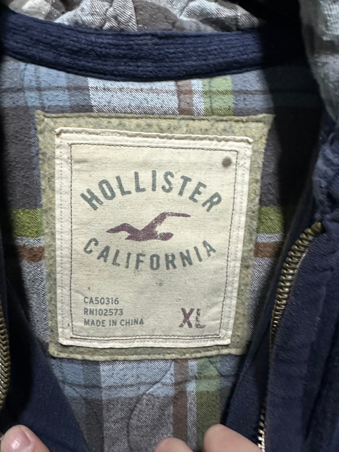 홀리스터 헤비웨이트 후드집업 XL 상품이미지4