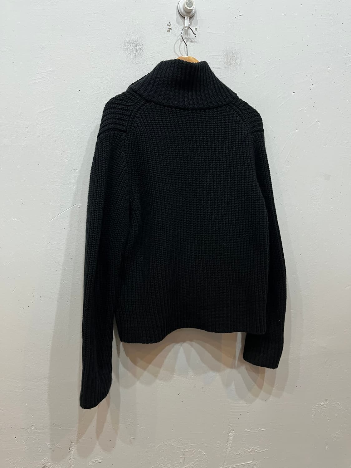 유니클로U 램스울 블렌드 니트집업 자켓 블랙 우먼즈 XL 상품이미지3