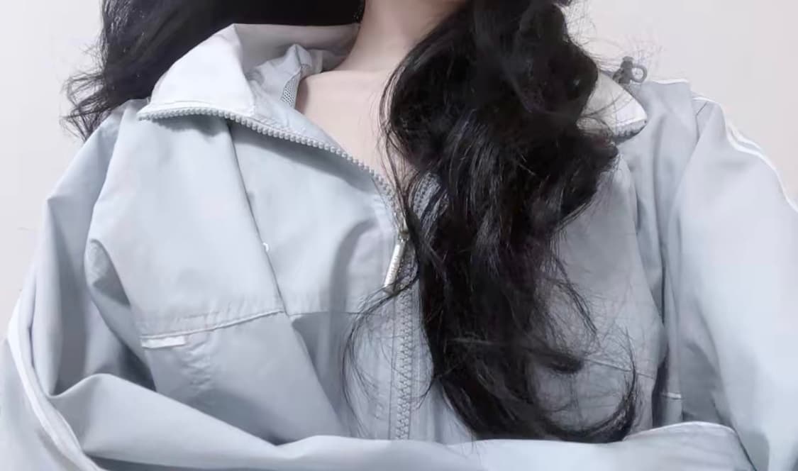 빈티지아디다스 90s 뮤트하늘그레이 올드스쿨 바스락 후드집업 바람막이 상품이미지2