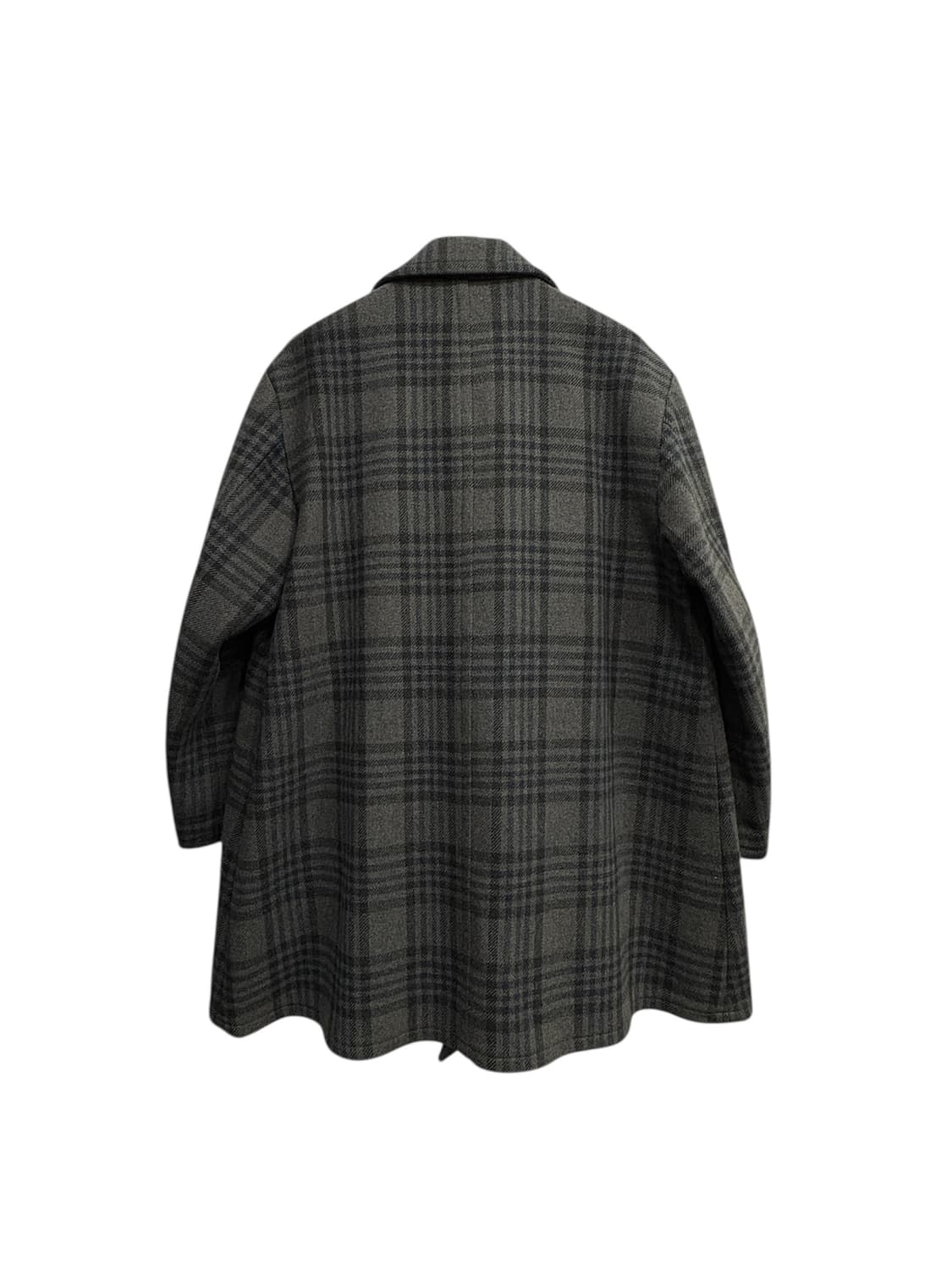 90's 조르지오 알마니 더블블레스티드 체크 코트 상품이미지4