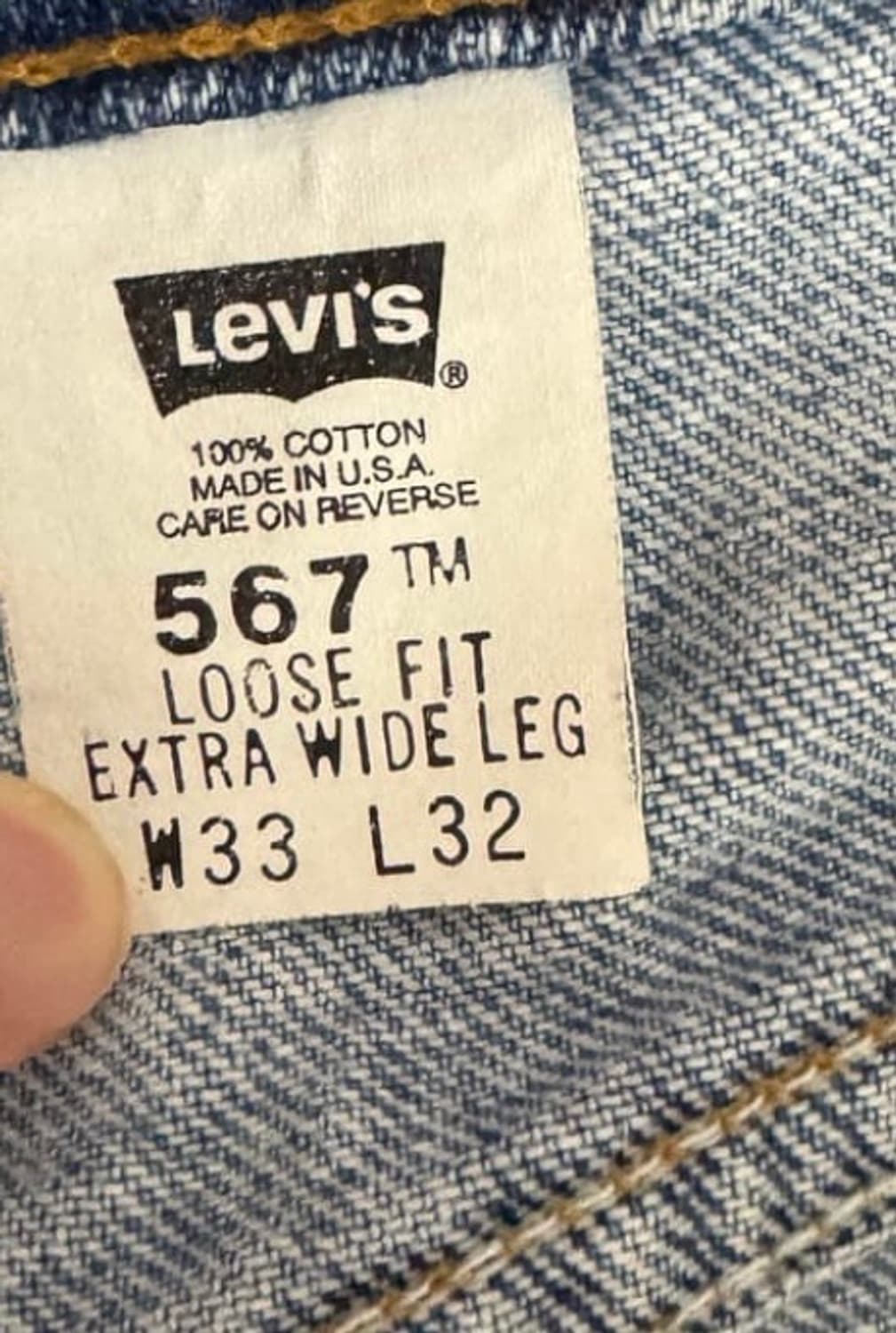 [33X32] 90s 리바이스 567 made in usa 상품이미지8