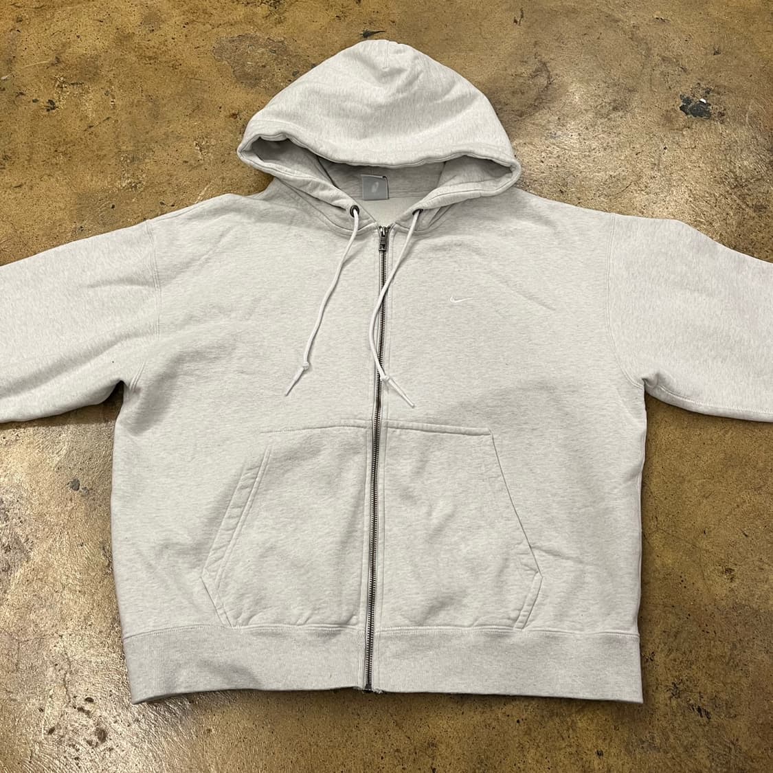 [정품/XXL] 나이키 회색 기모 후드집업 nrg b10 상품이미지3