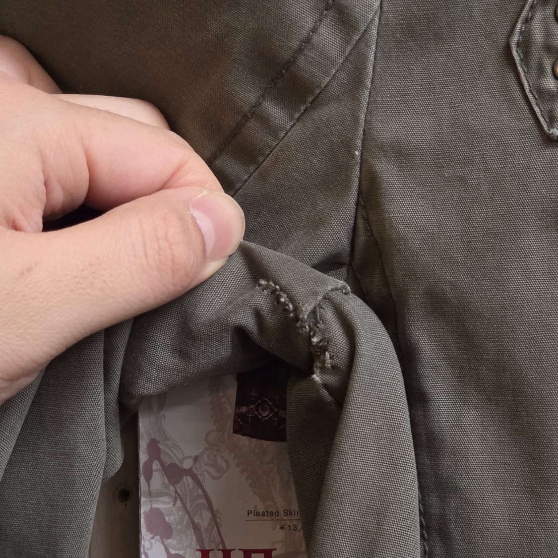 빈티지 포켓 포인트 카키 코튼 워크 자켓 상품이미지8