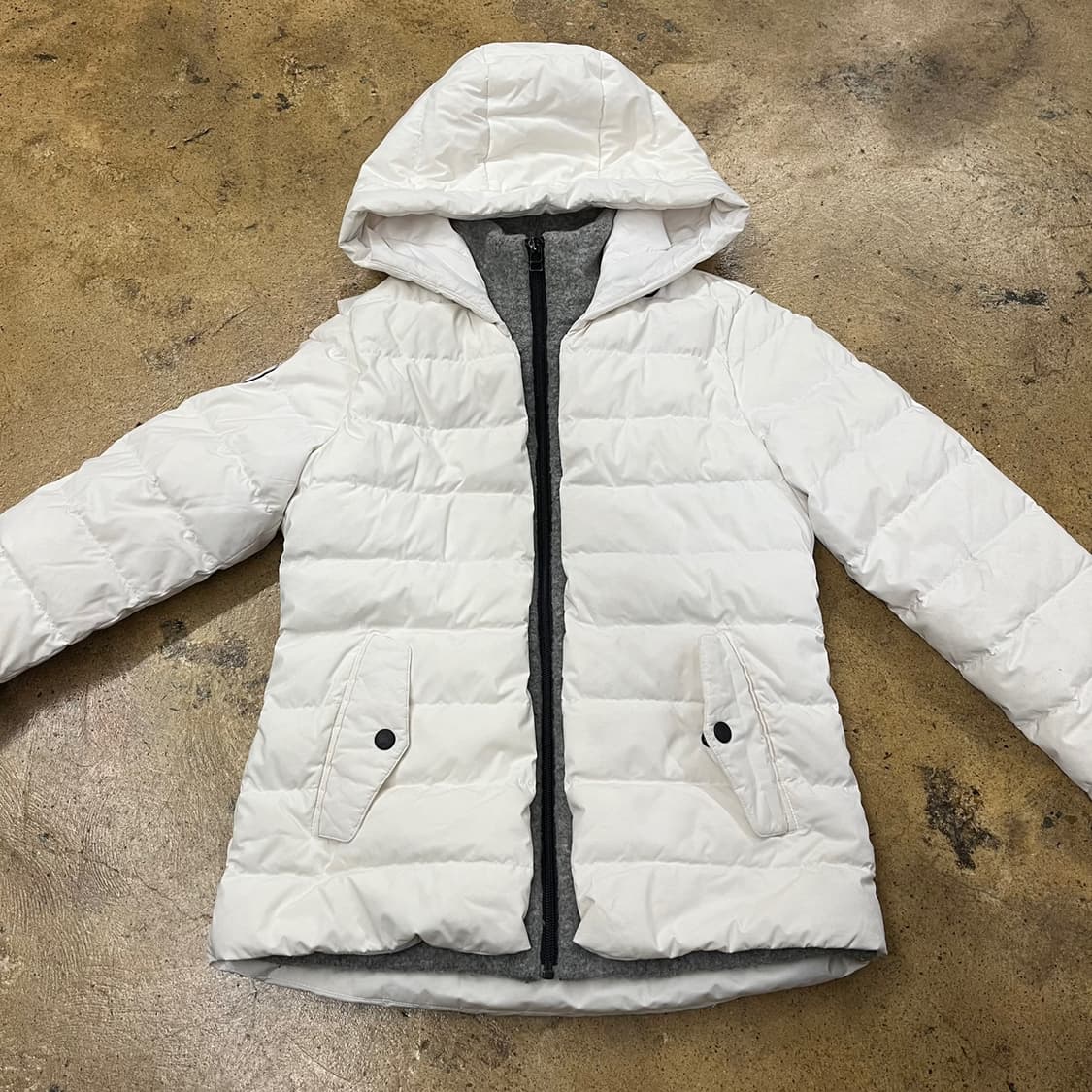 [정품/1] waac 흰색 후드 패딩 점퍼 b10 상품이미지3
