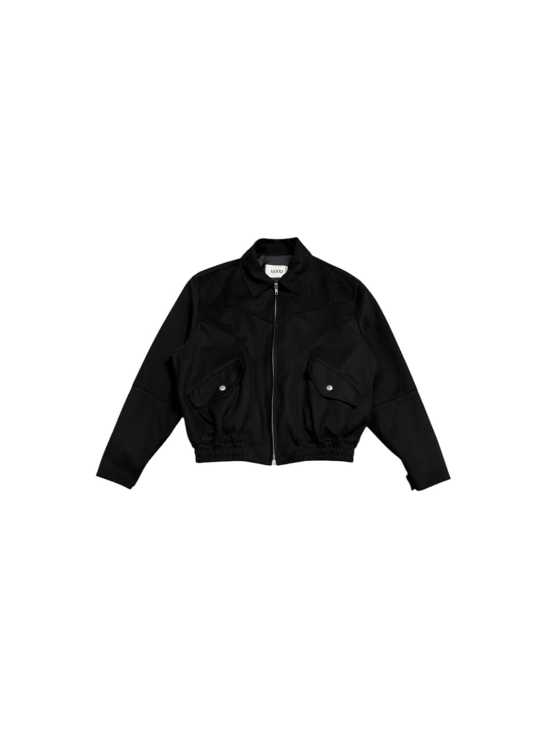 엘무드 울 블루종 자켓 블랙 상품이미지1