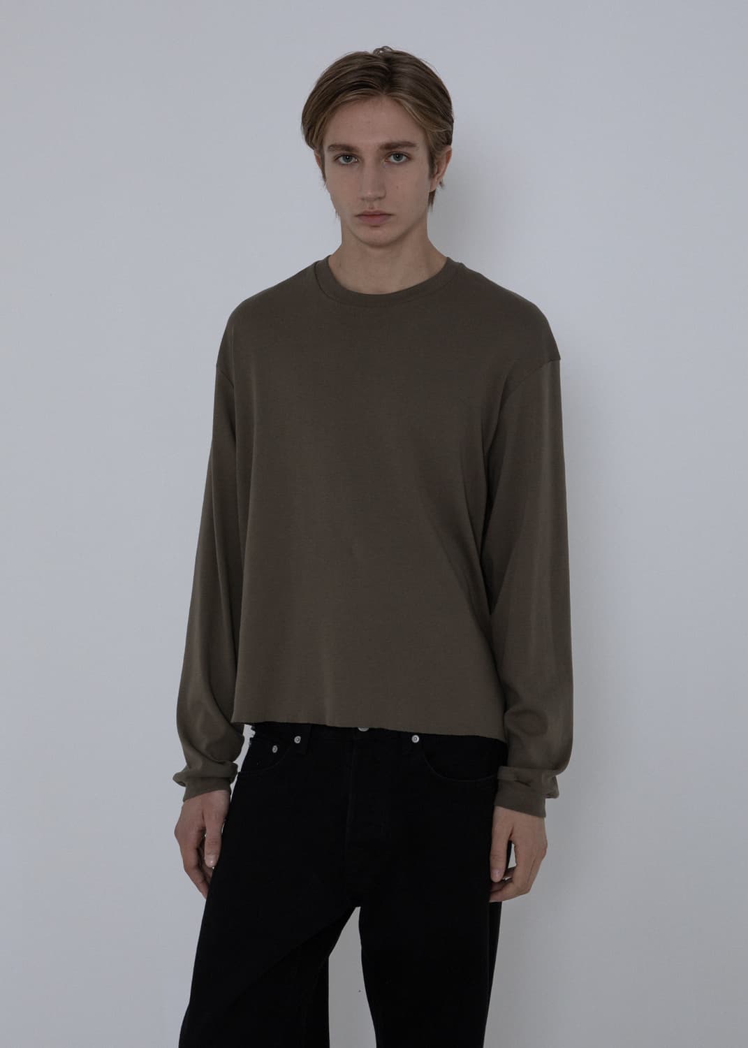 innir 이니어 COTTON RIB CROPPED LONG SLEEVE 상품이미지3