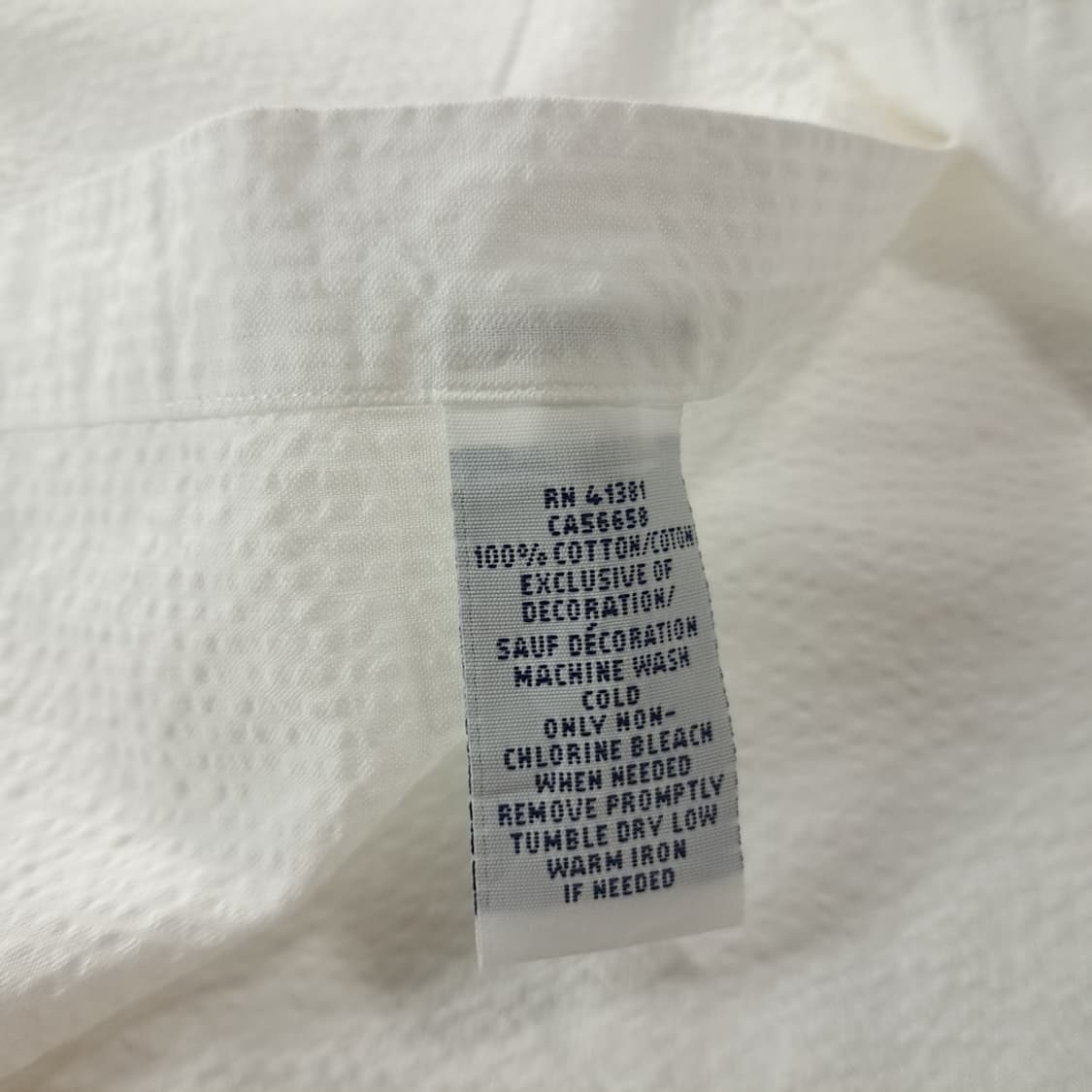 CK656 2XL 폴로 미디엄포니 시어서커 화이트 반팔 셔츠 남방 상품이미지5