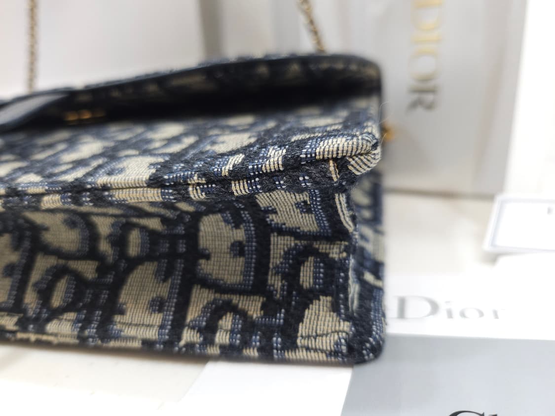 [정품]디올 오블리크 새들 미디엄 체인 파우치 상품이미지5