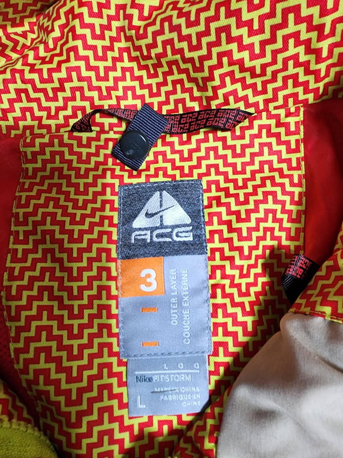 나이키 ACG 오렌지 패턴 후드 바람막이 보드복 상품이미지4