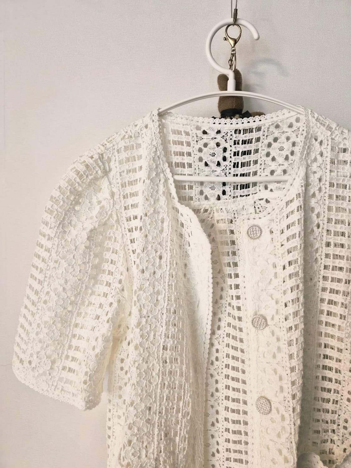 조르쥬 레쉬 자수 아일렛 반팔 가디건 (상태 최상) 상품이미지2