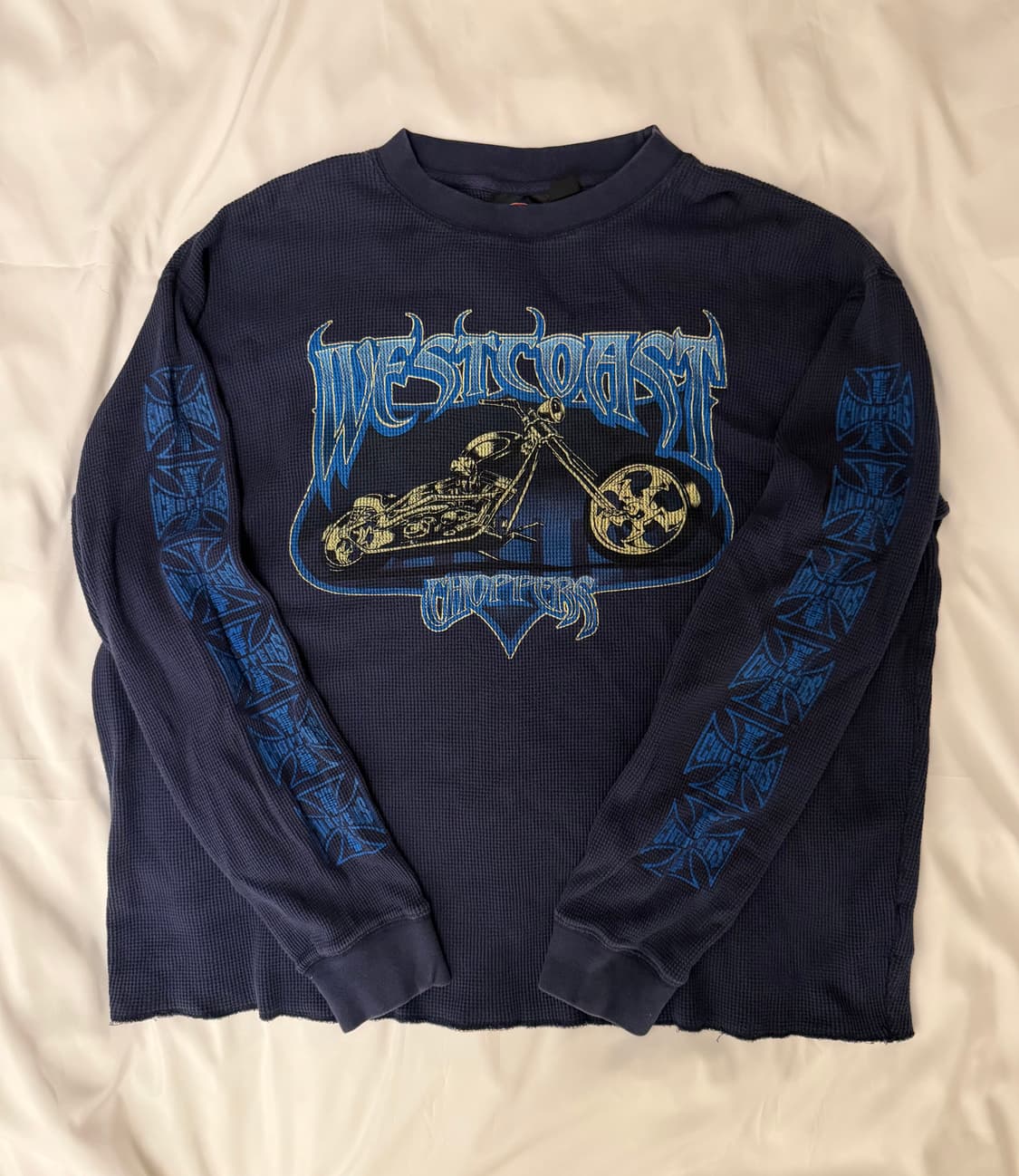 90s 웨스트코스트 차퍼 thermal 네이비 롱슬리브 상품이미지1