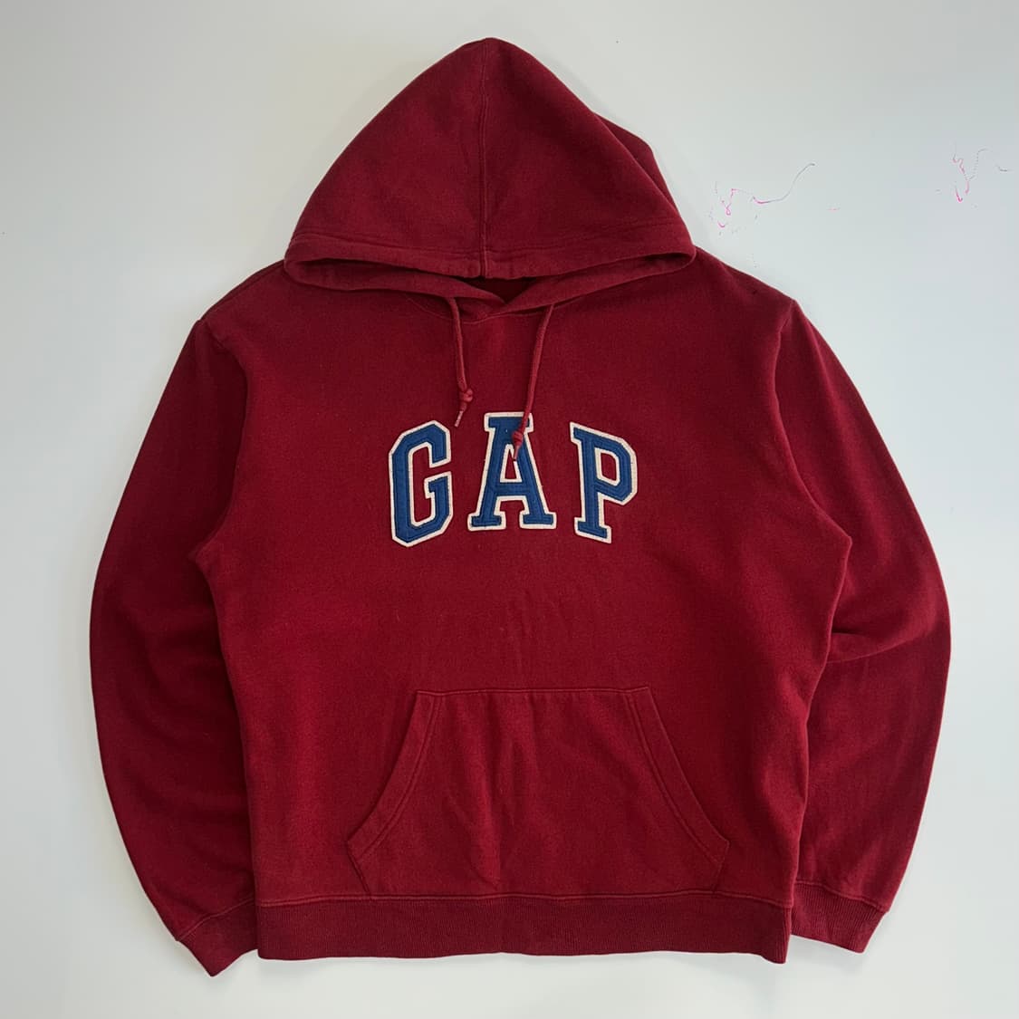 Gap 갭 블루로고 레드 후드티 상품이미지3