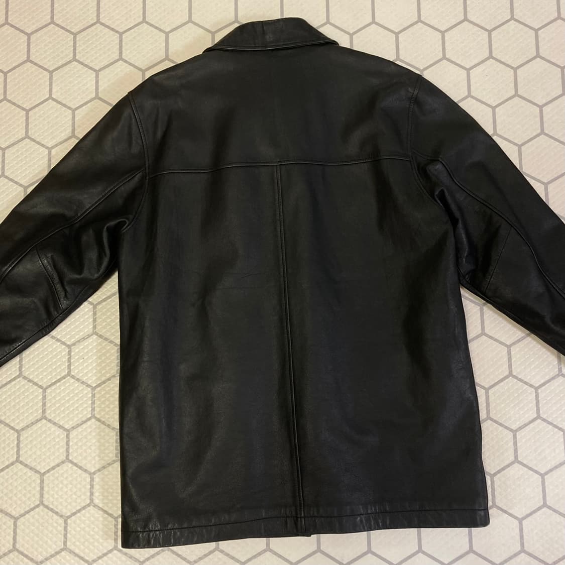 (M) 90s GAP 갭 올드갭 카코트 레더자켓 블랙 상품이미지9