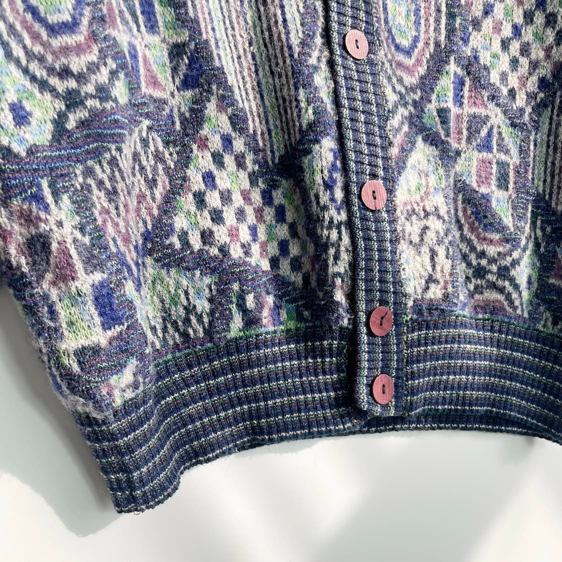 A2 미쏘니 스포츠 패턴 니트가디건 L사이즈 상품이미지4