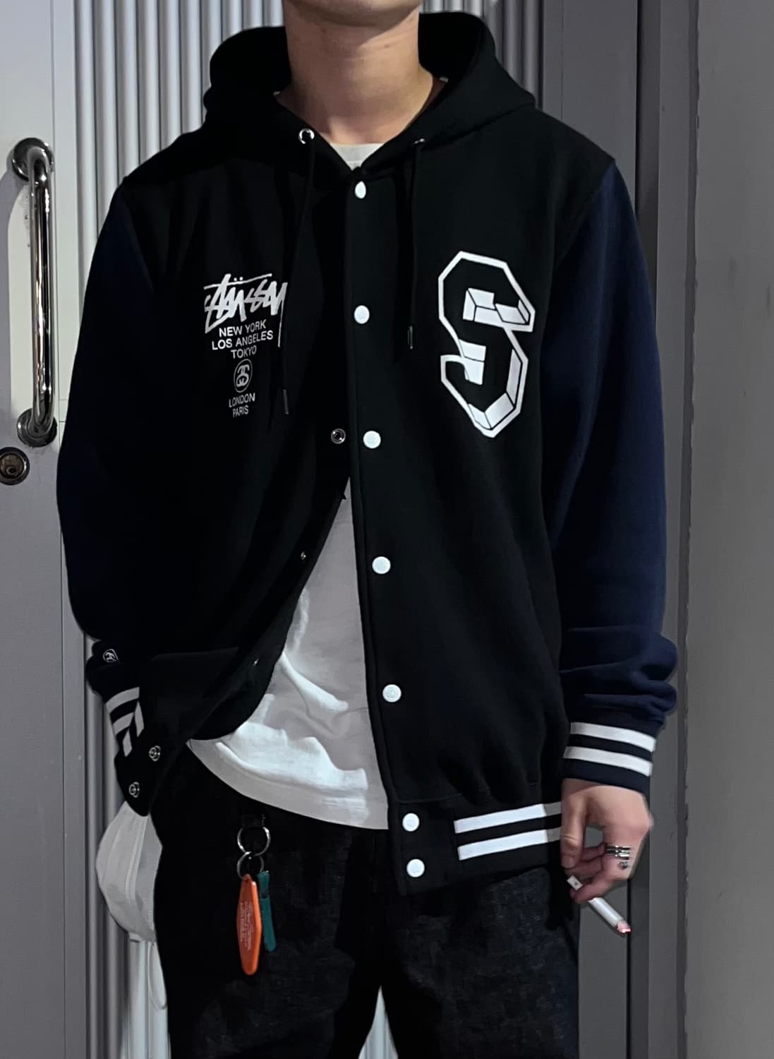 빈티지 스투시 바시티 후드 상품이미지1