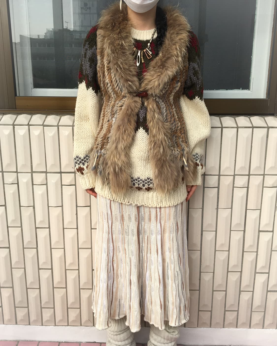 Mixed fur vest 상품이미지1