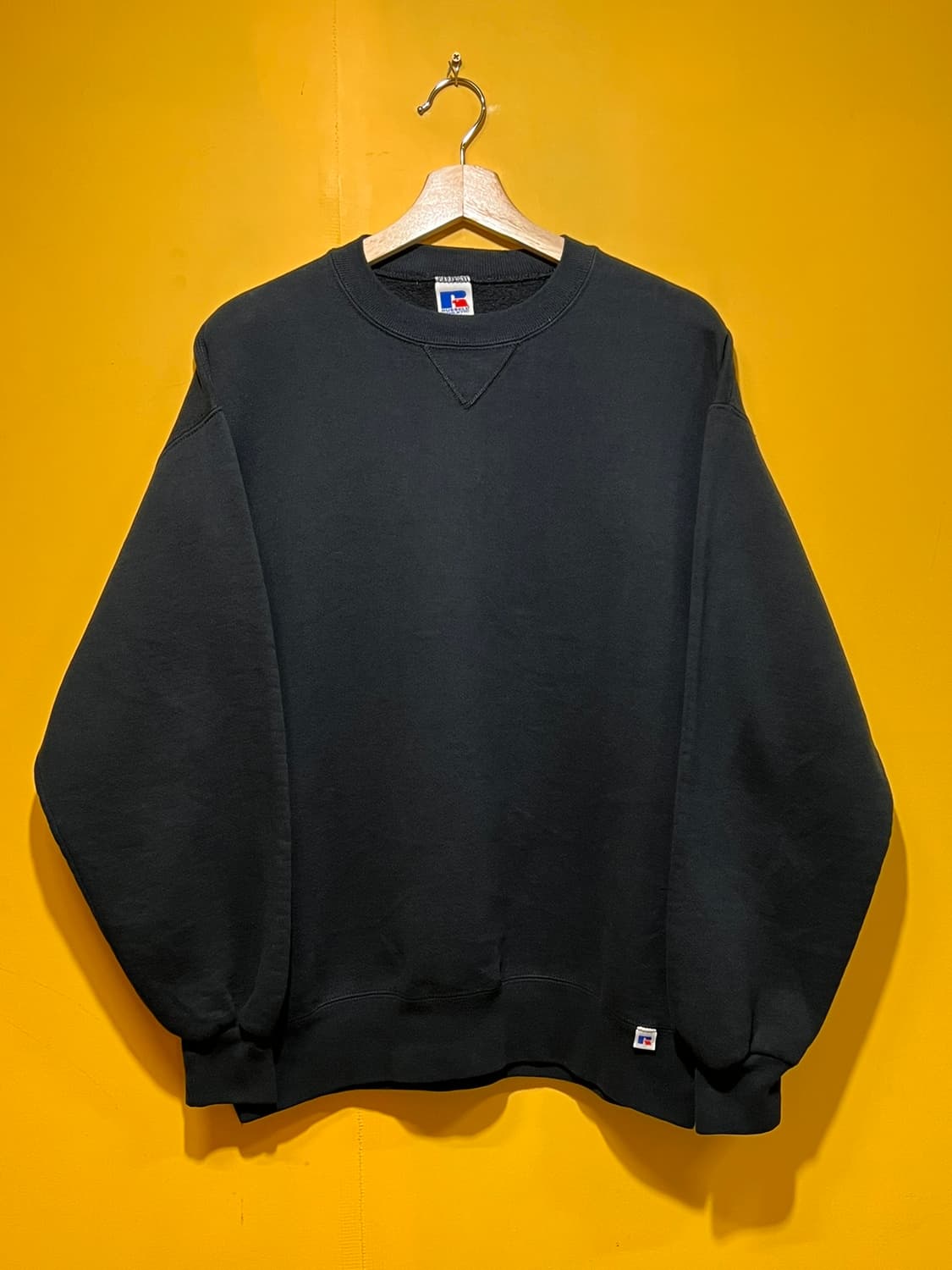 90's [L] 러셀 애슬레틱 USA 블랙 블랭크 USA 빈티지 맨투맨 상품이미지1