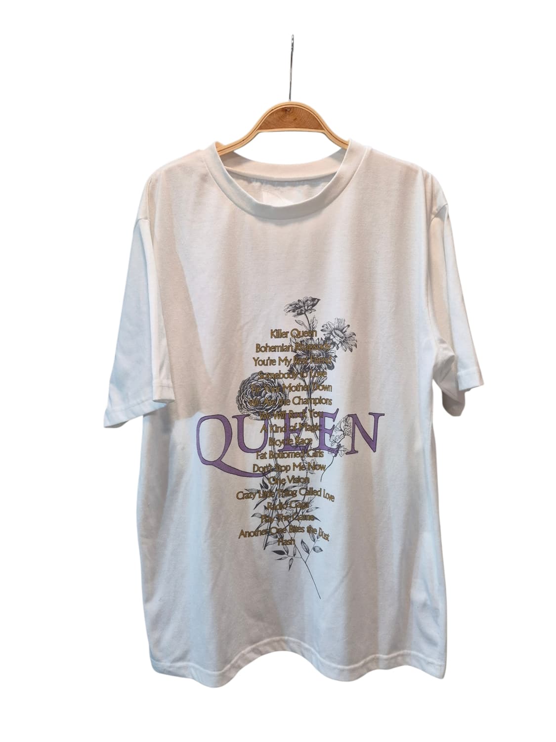 퀸 Queen 화이트 반팔 티셔츠 상품이미지1