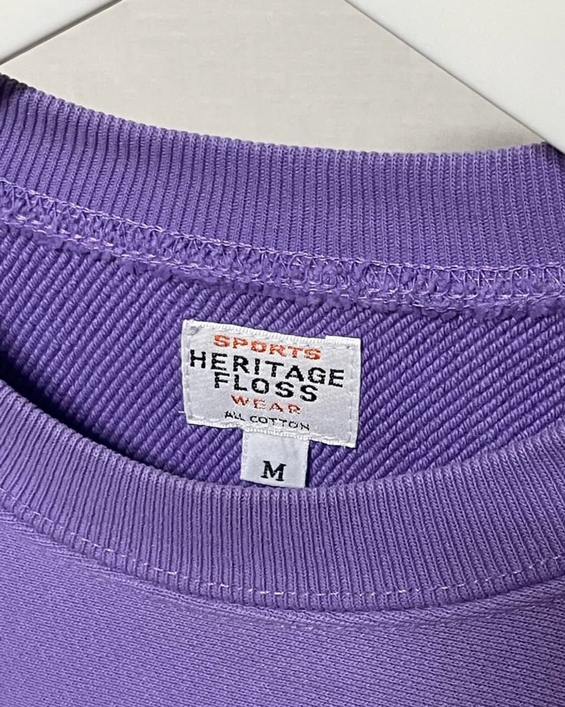 HERITAGEFLOSS 헤리티지 플로스 맨투맨 M사이즈 보라색 상품이미지4