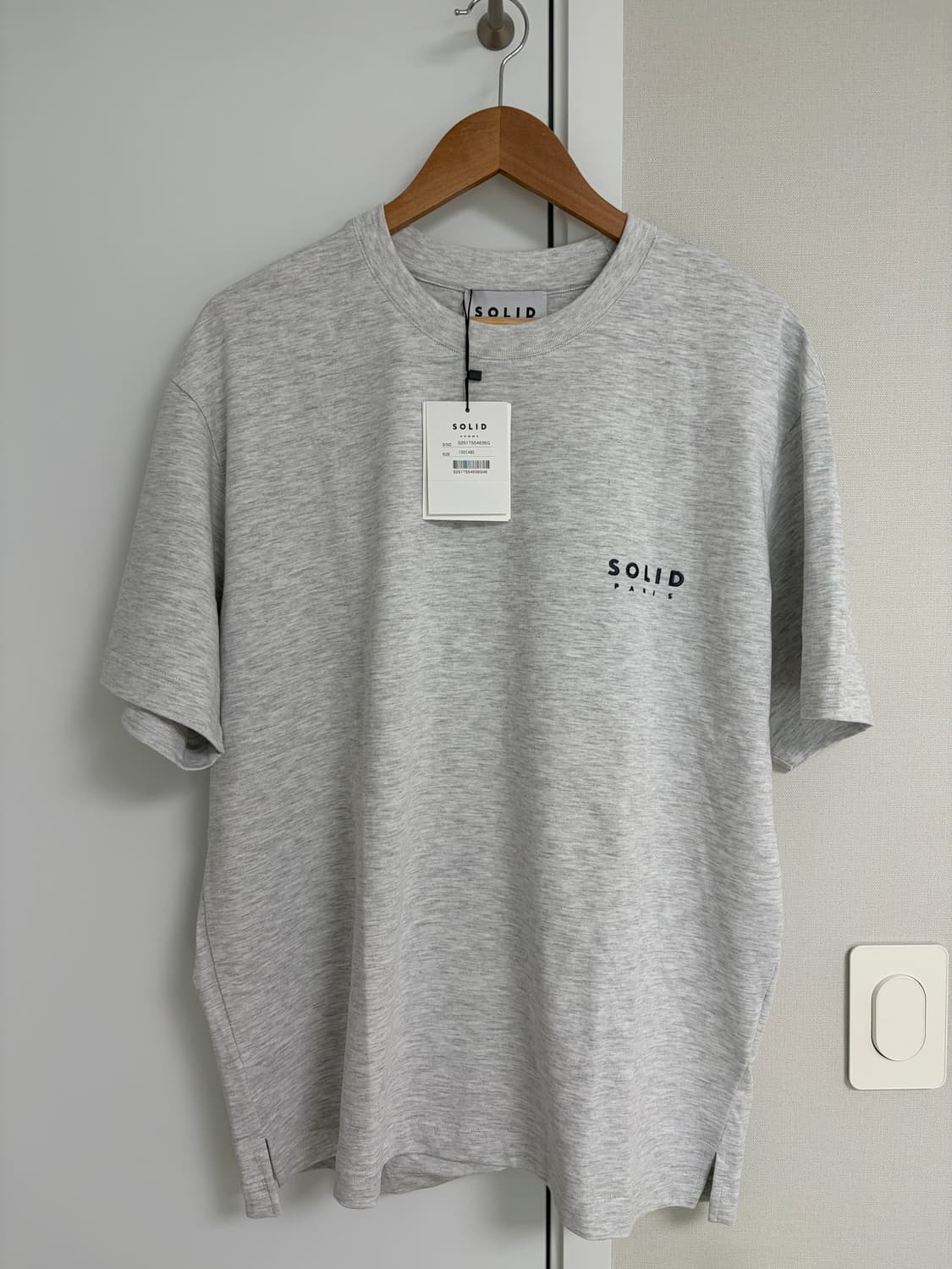 솔리드옴므 파리 백로고 반팔 그레이 48 상품이미지1