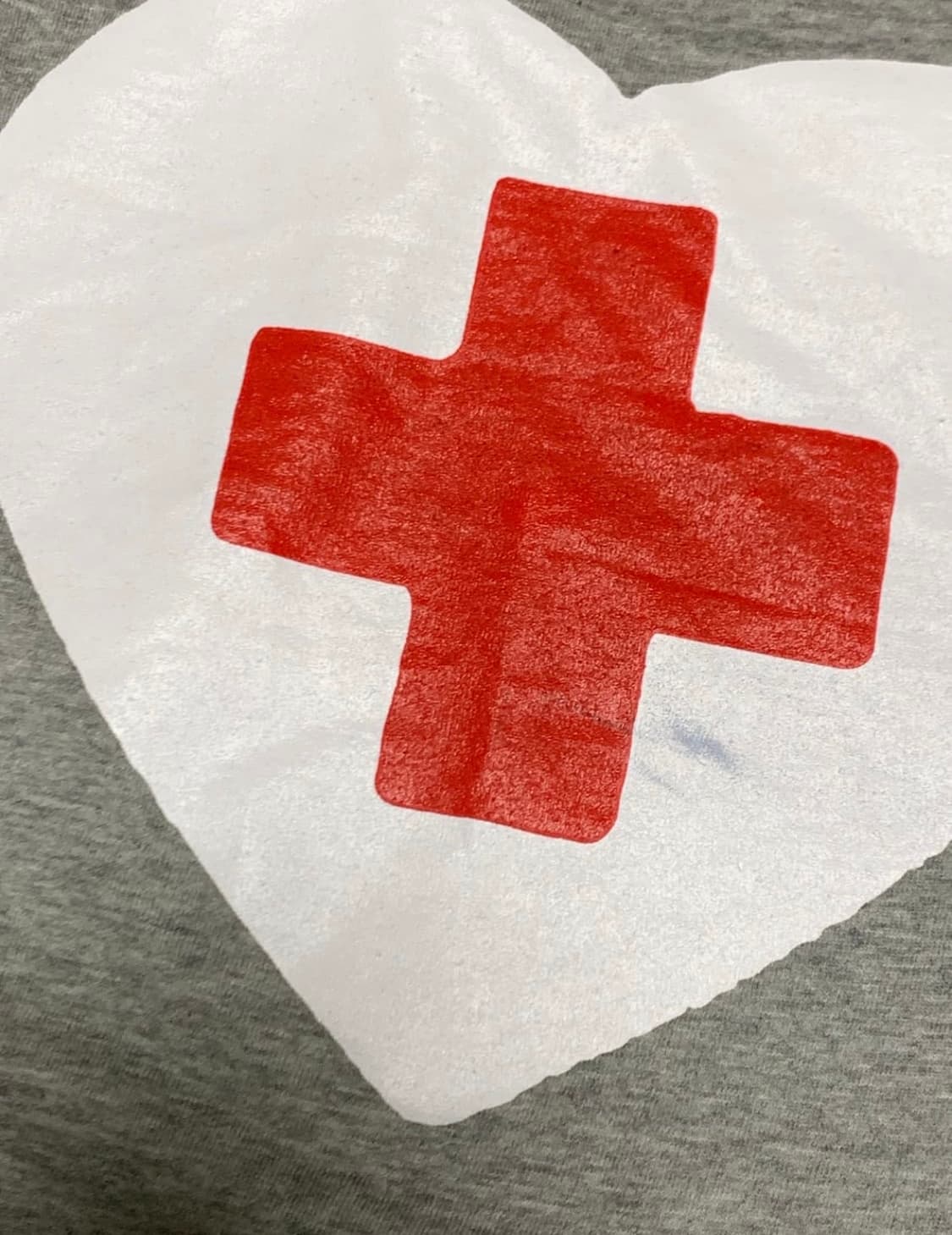 샵페어리 크로스하트 컷오프 티셔츠 그레이 상품이미지2