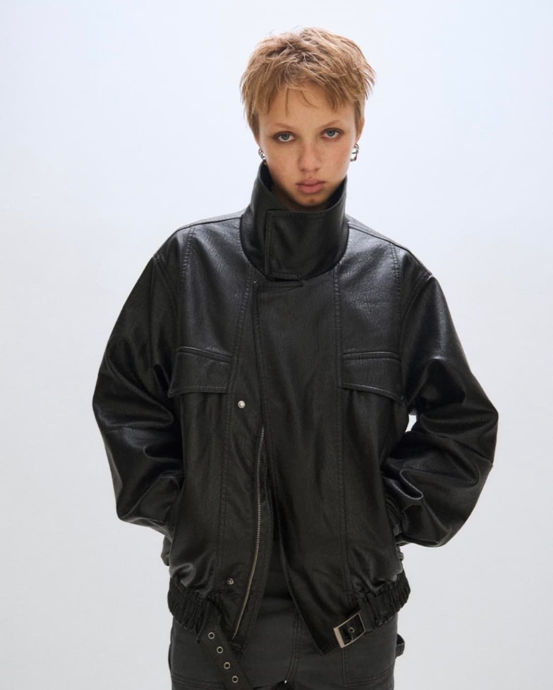 플리즈 프로젝트 레더 자켓 상품이미지1