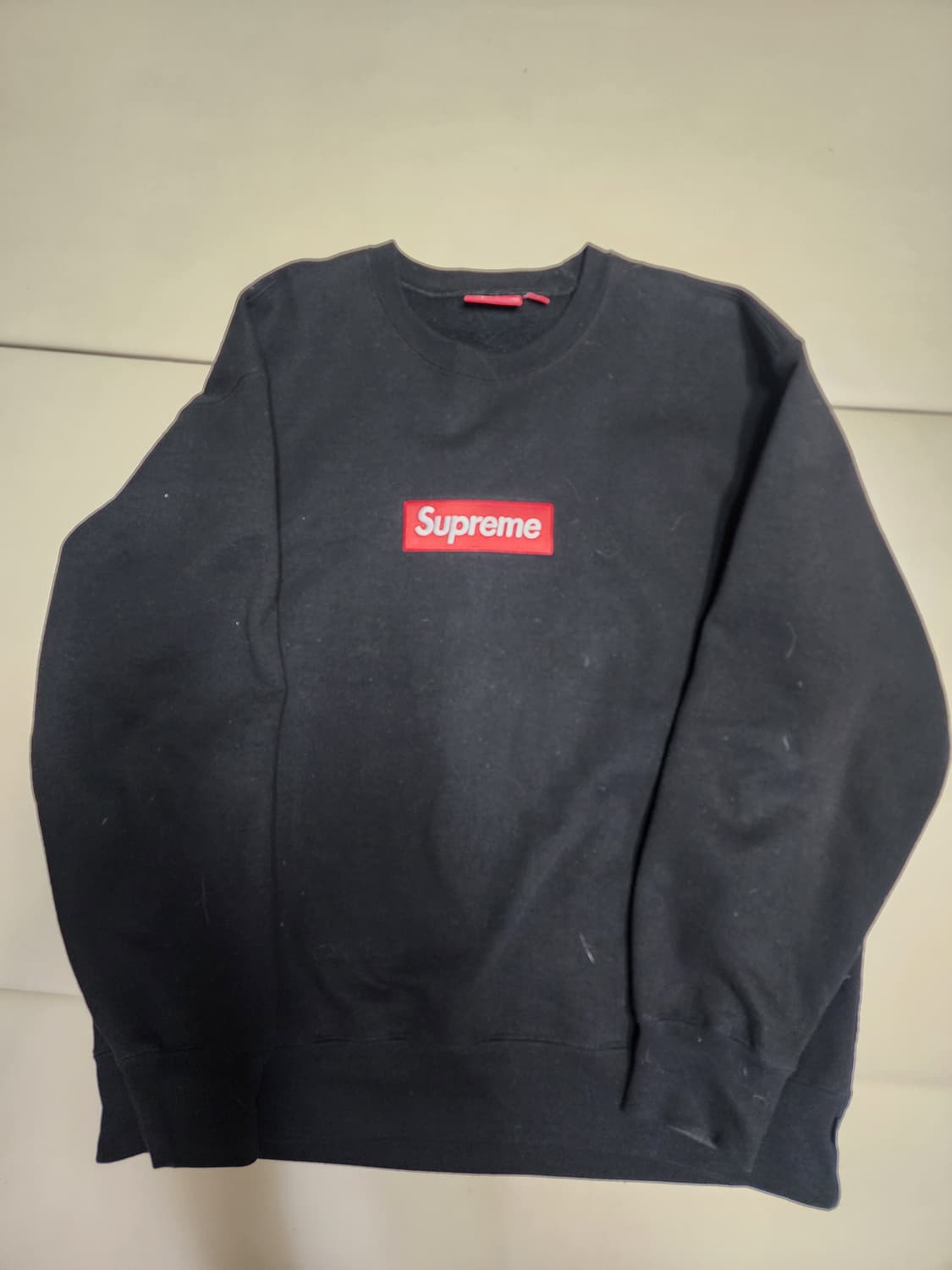 슈프림 박스로고 맨투맨 블랙 xl 상품이미지1