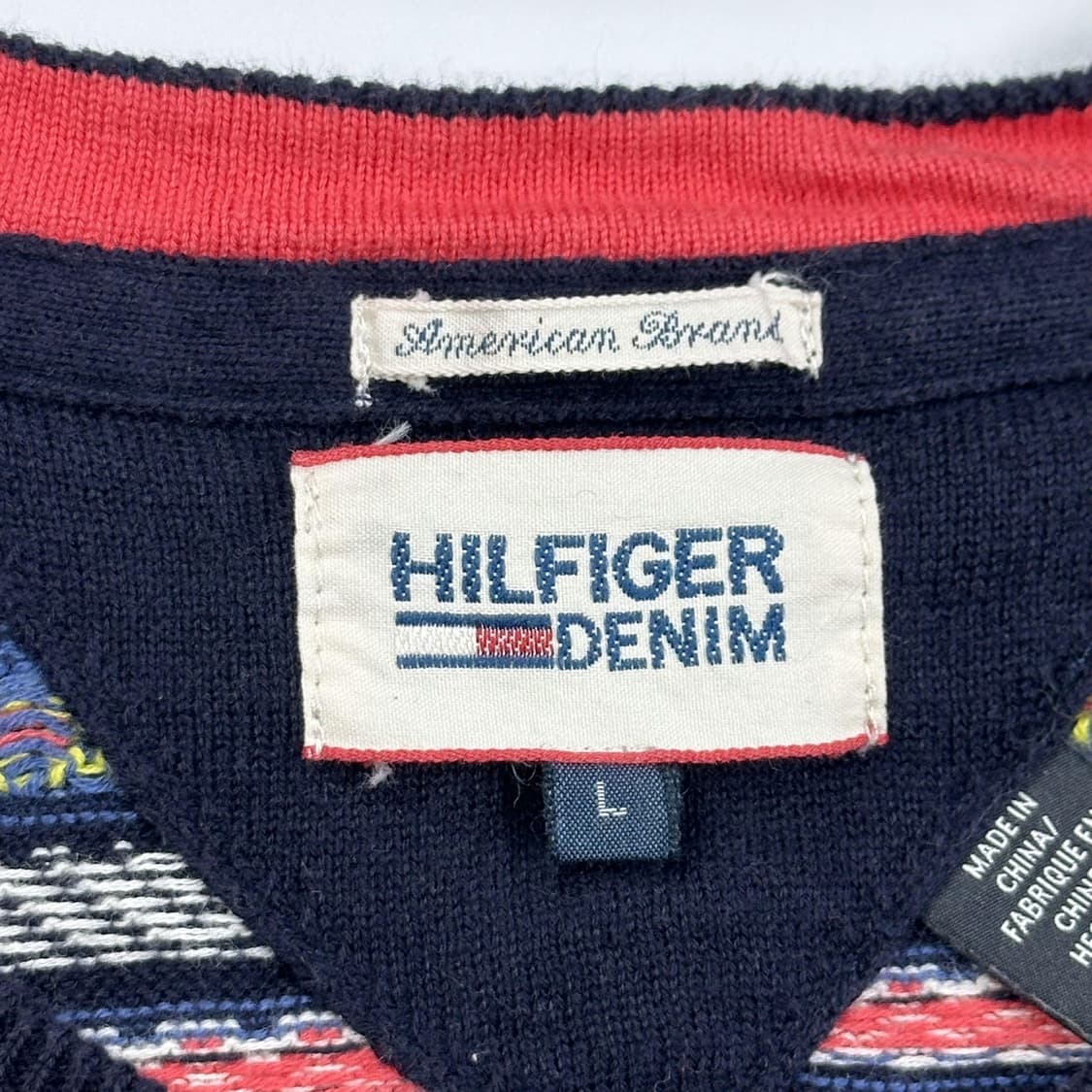 타미힐피거 데님 노르딕 패턴 니트 (L) 상품이미지4