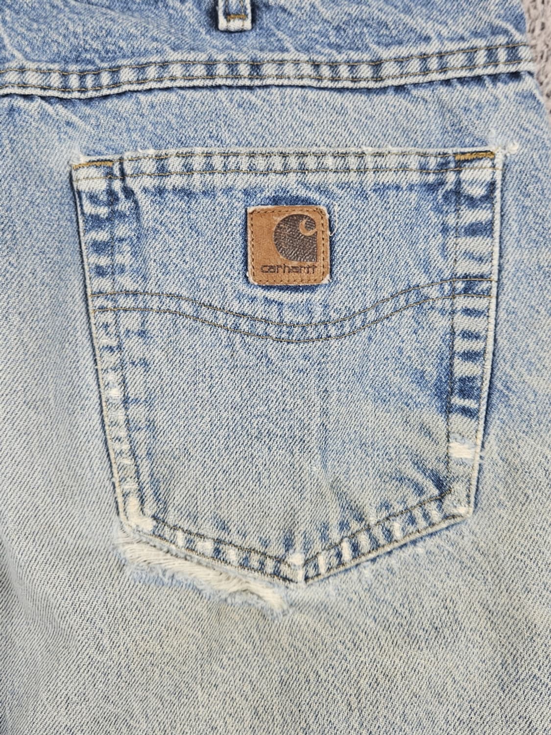 칼하트 헤비 플란넬 리페어 데님 워크 팬츠 ( 34X32 )/ 10121 상품이미지9