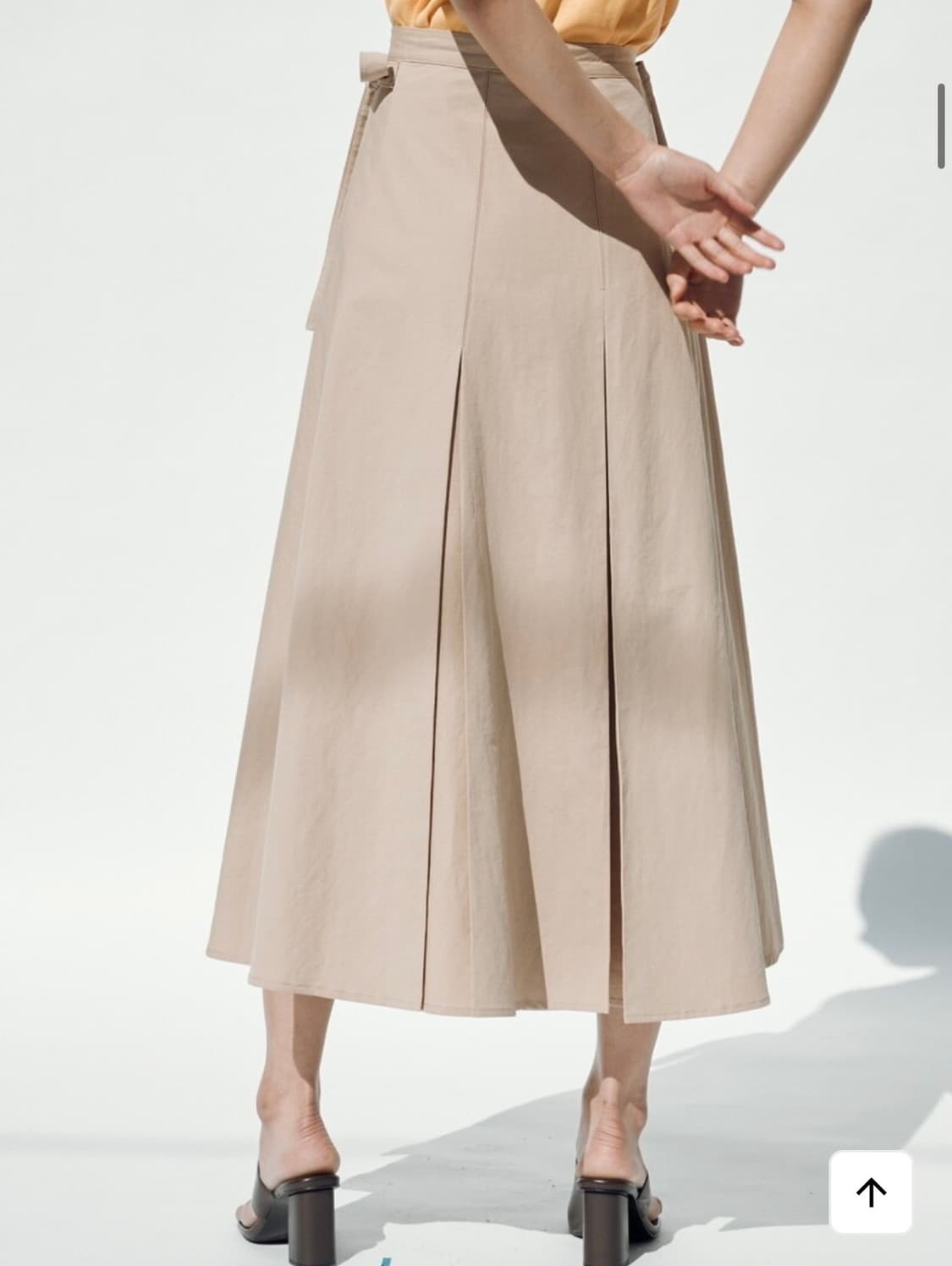 새상품)길트프리 면+린넨 혼방 스커트 BEIGE WRAP SKIRT 해 상품이미지2
