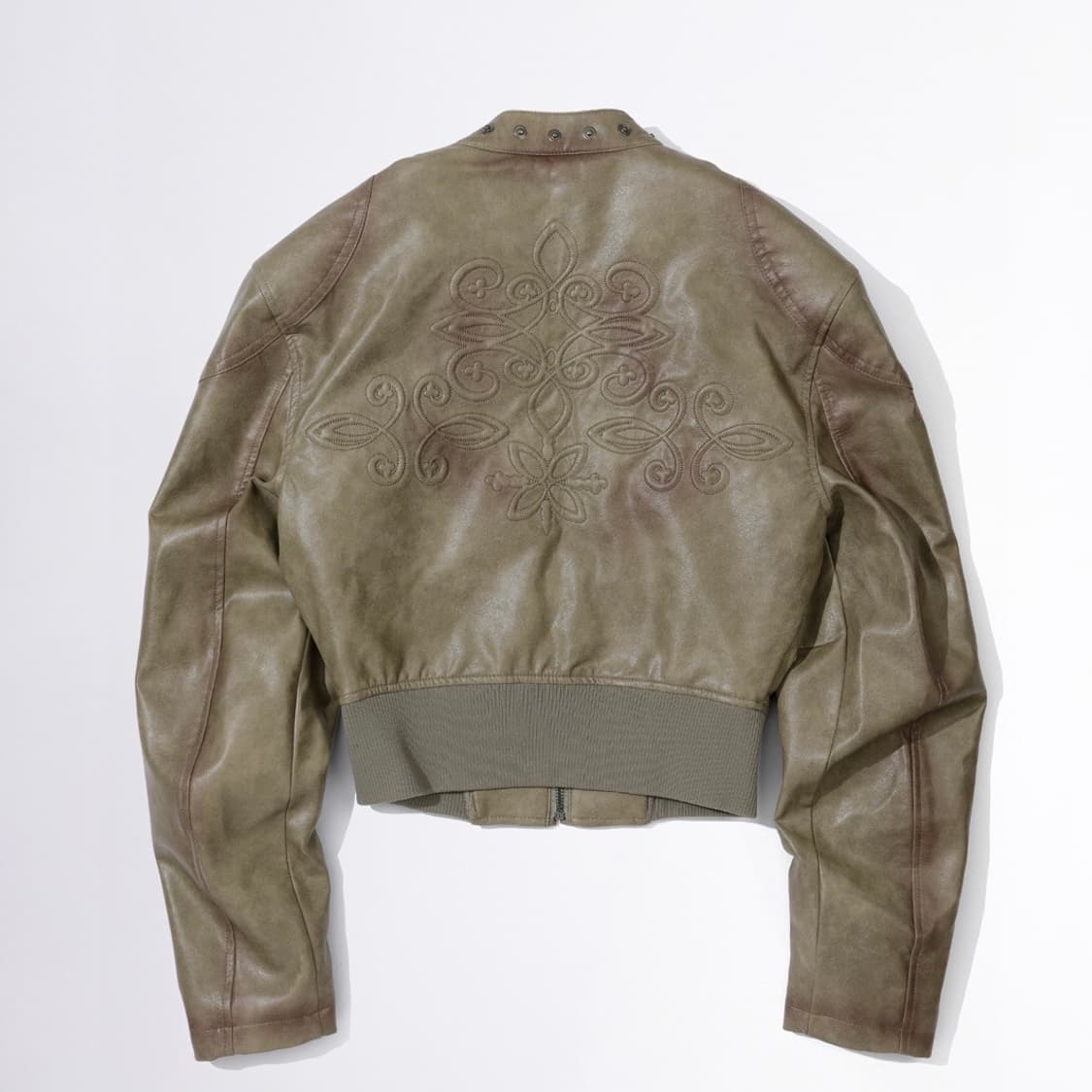 스컬프터 엠보스 레더 봄버 자켓  상품이미지2