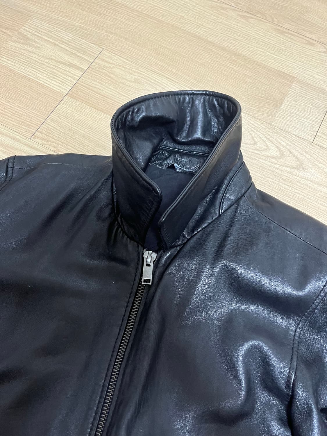 ZARA 자라맨 리얼레더 봄버 자켓 상품이미지4