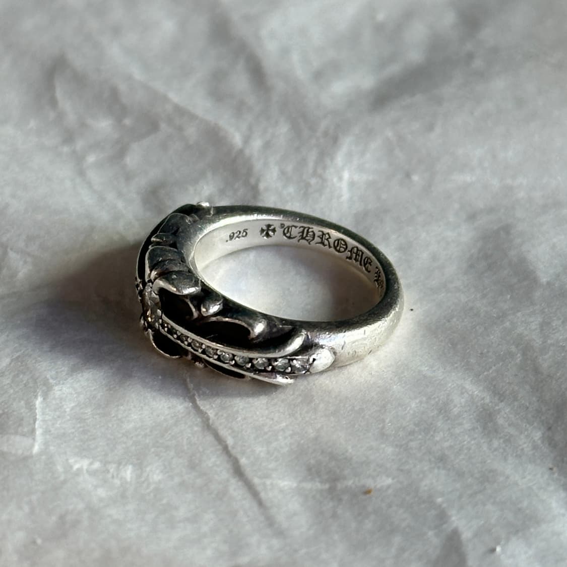 크롬하츠 베이비 플로랄 파베다이아 반지 상품이미지2