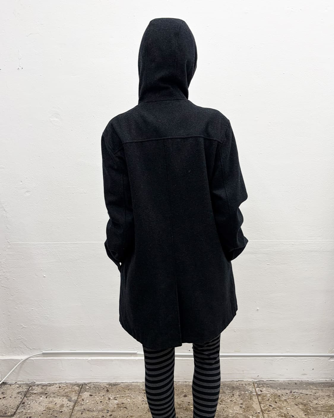 프렌치 디자이너 후디드 지퍼 코트 상품이미지4