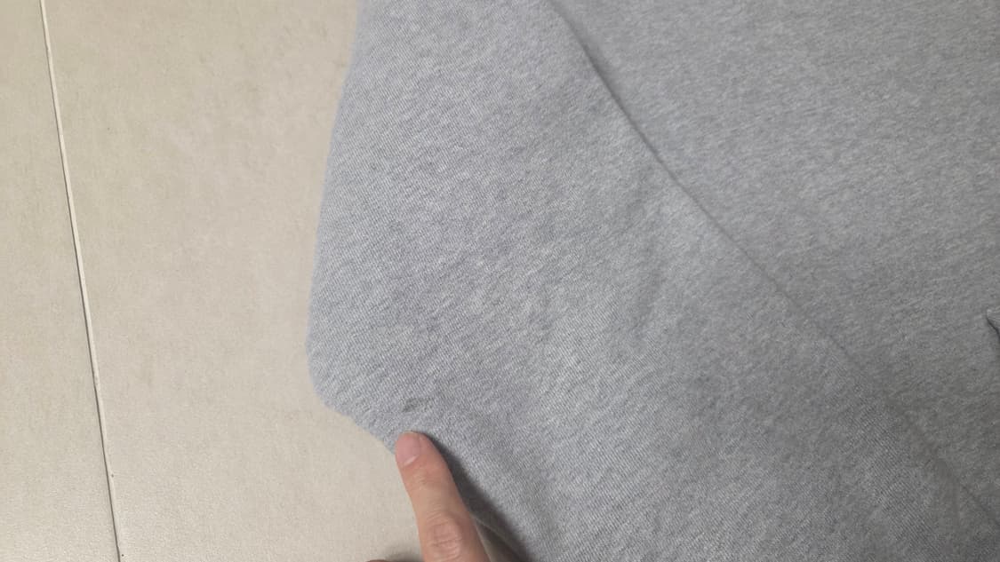 커버낫 C로고 멜란지 그레이 후드 티셔츠  상품이미지8