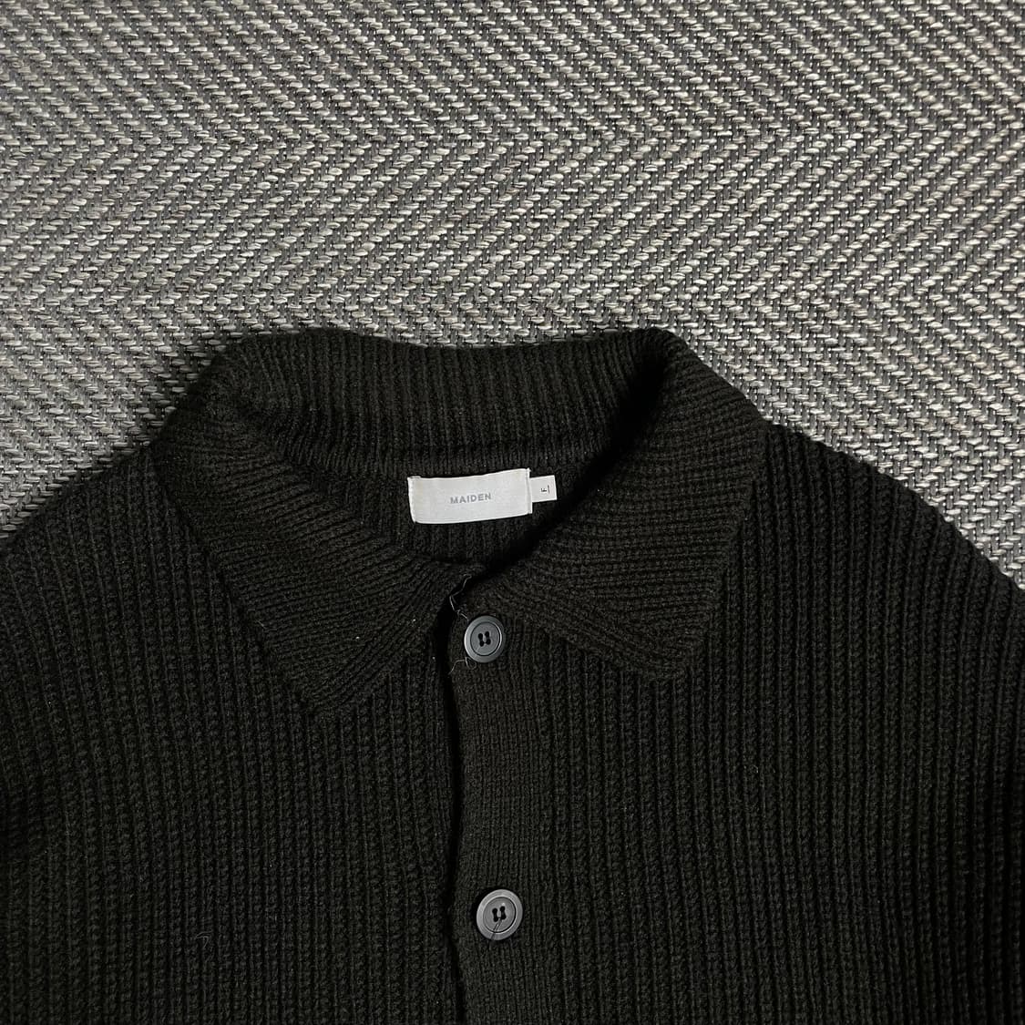 빈티지 미니멀 하이넥 카라 니트 가디건y 4938 상품이미지3