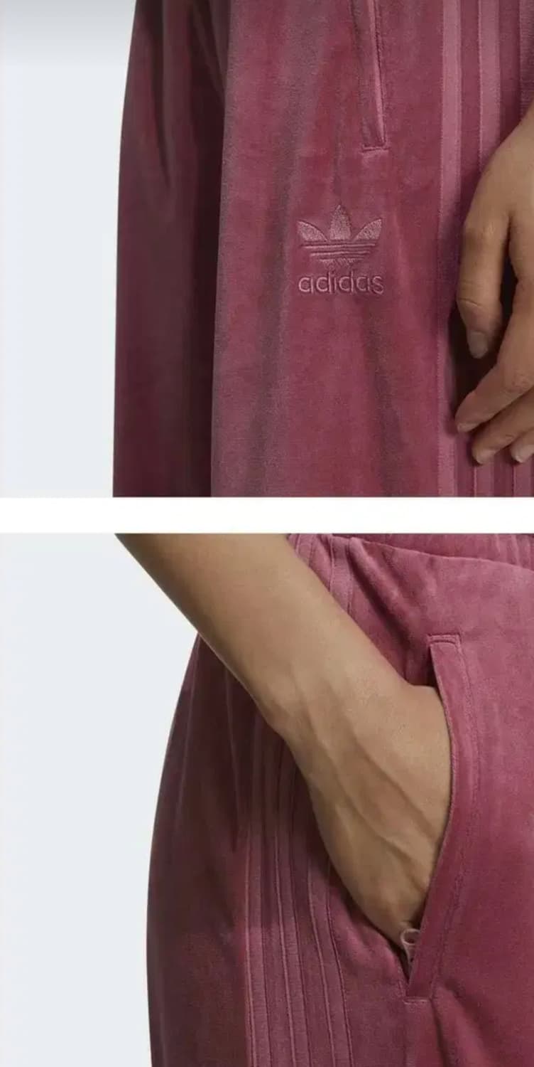 아디다스우먼스 벨벳 트레이닝바지 트랙팬츠 인디핑크 xs 상품이미지2