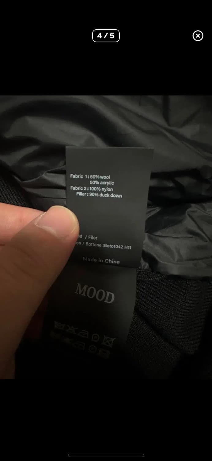 정가11.7 블랙L 프리미엄 울니트 덕다운패딩집업 상품이미지5