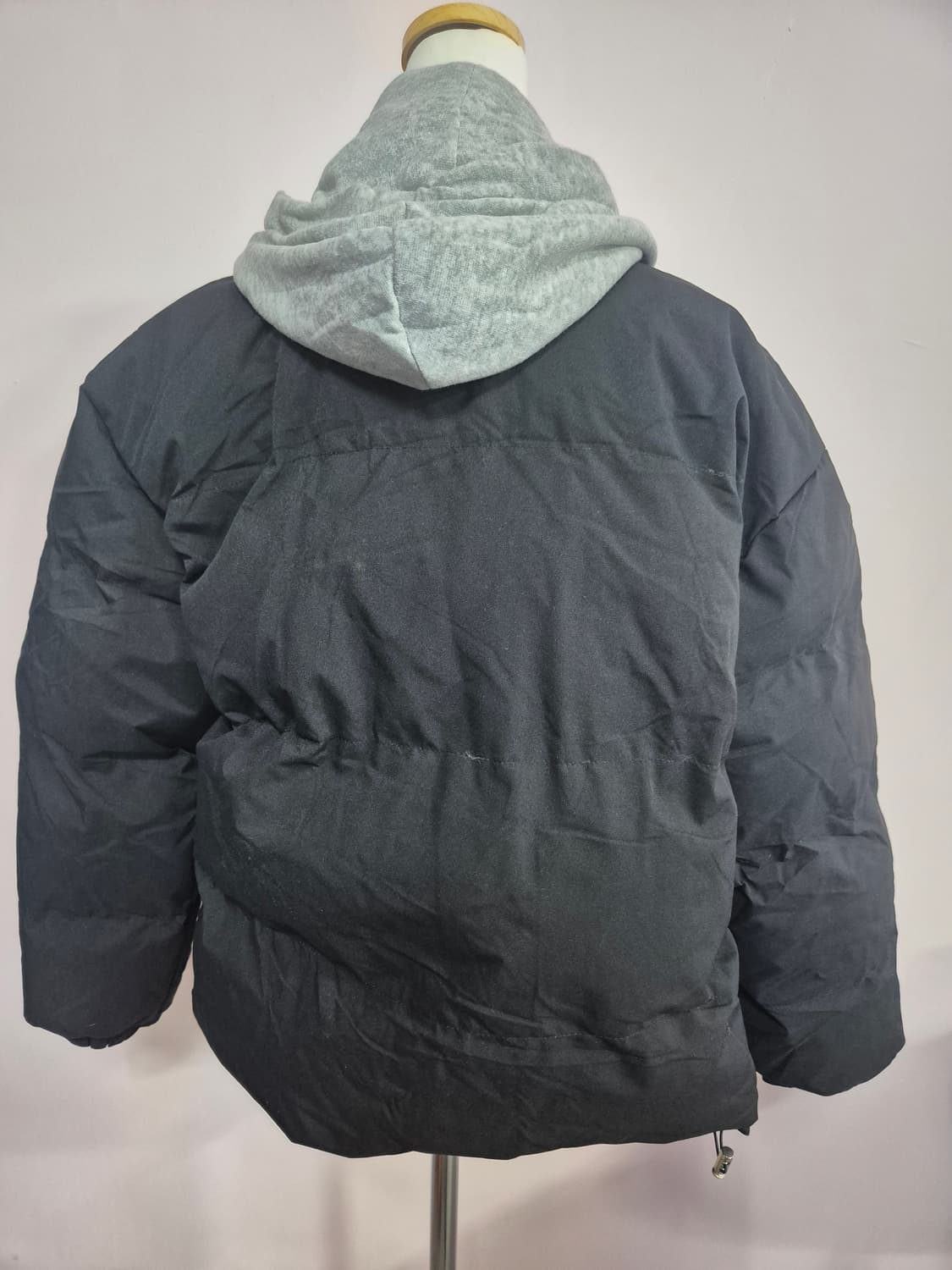 디스커버리 채널 후드 탈부착 패딩 블랙 상품이미지3