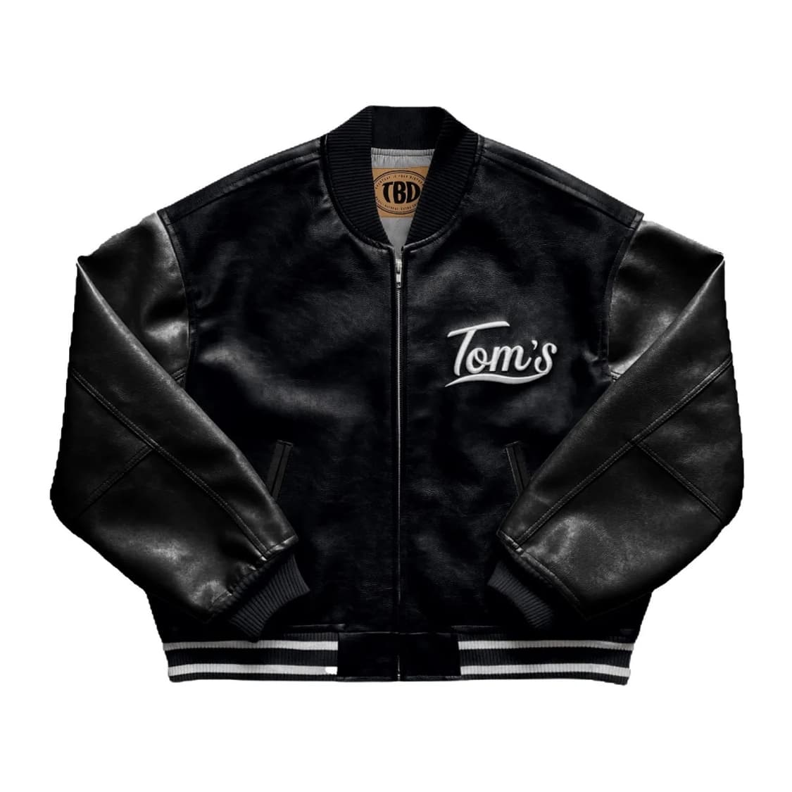톰스벌스데이 TBD 바시티 봄버 자켓 올블랙 2 Size 상품이미지1