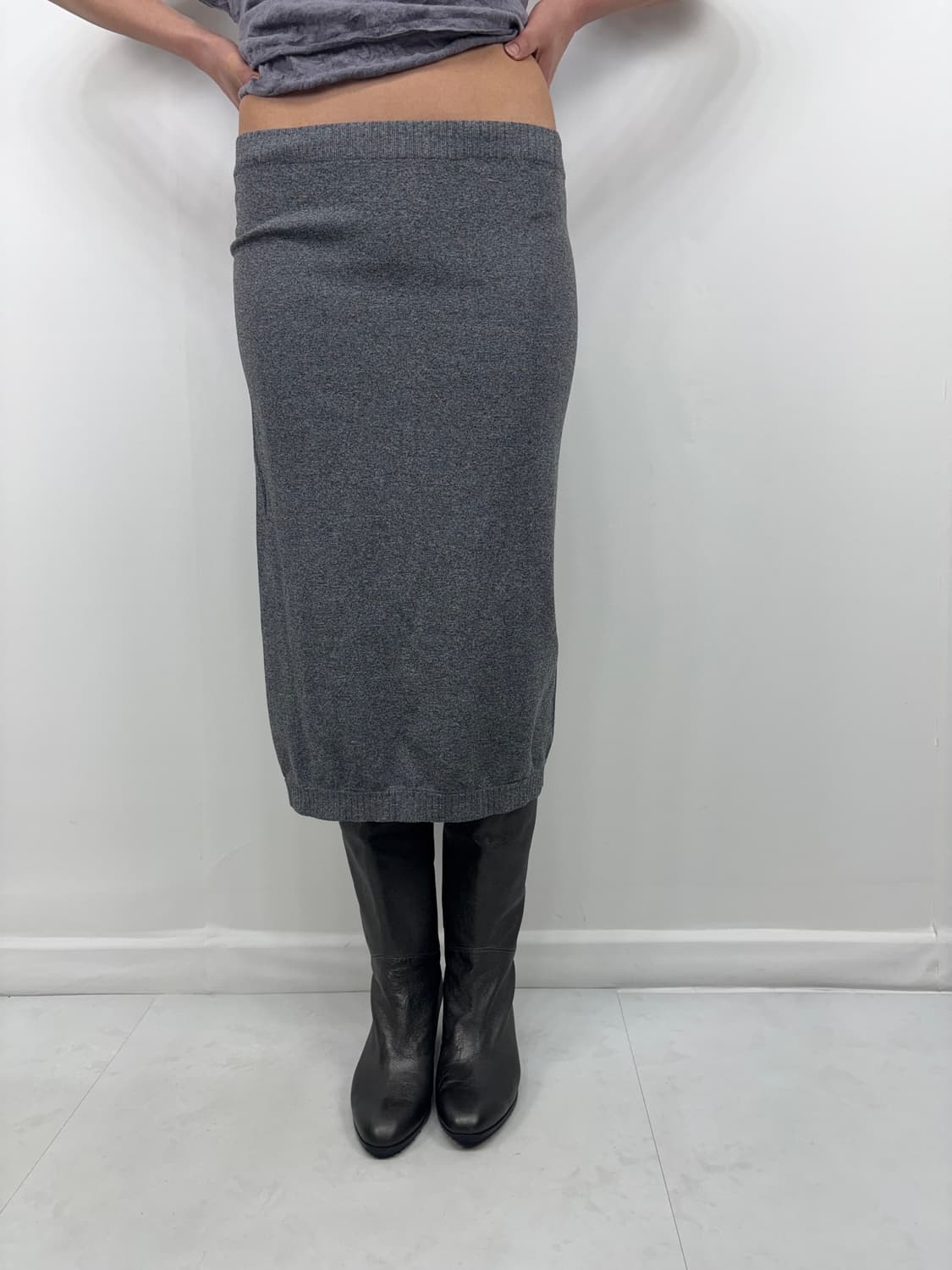 GRAY MIDI SKIRT 상품이미지5