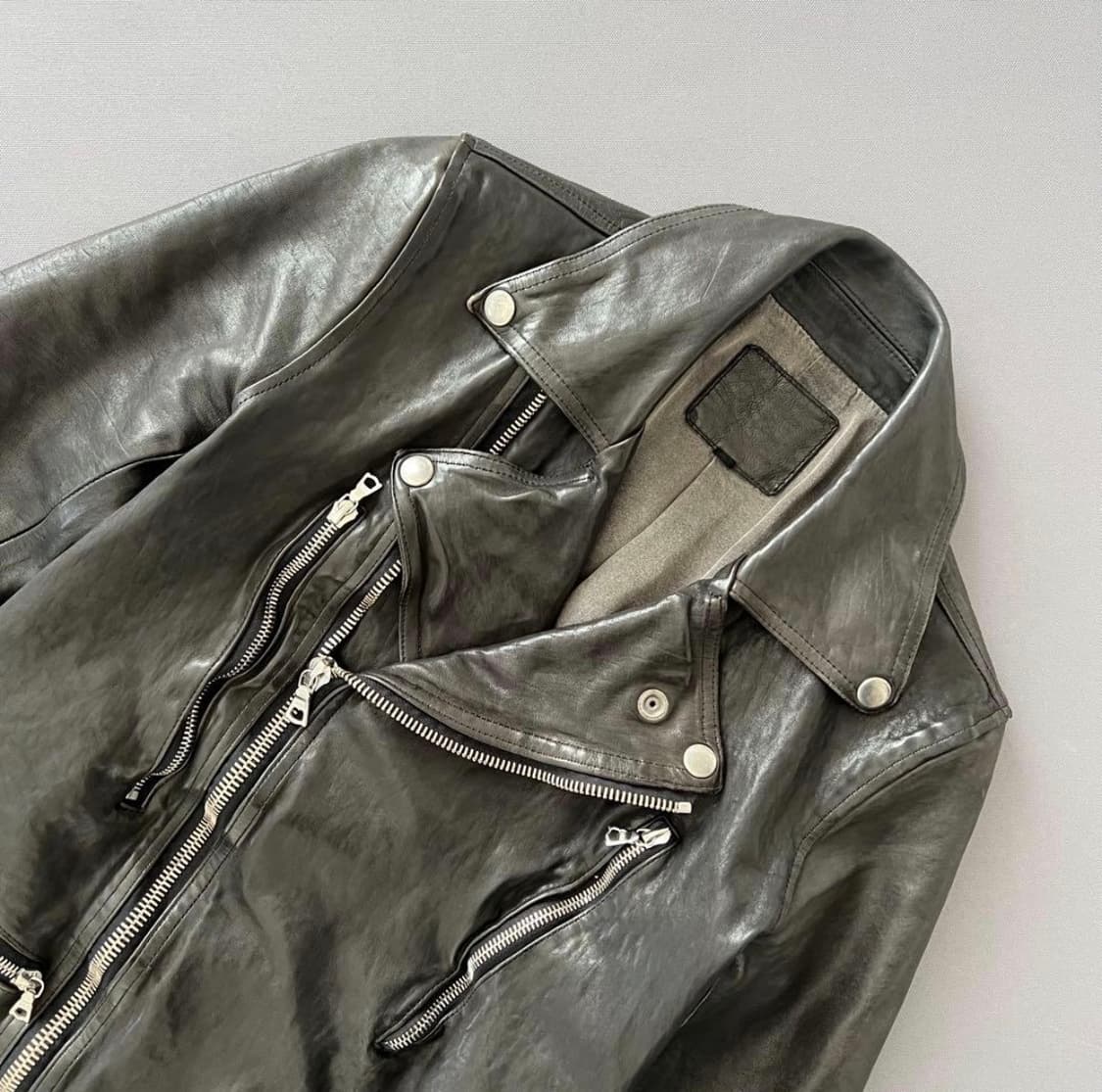 BACKLASH 백래시 가죽 자켓 라이더스 더블 벨트 상품이미지4