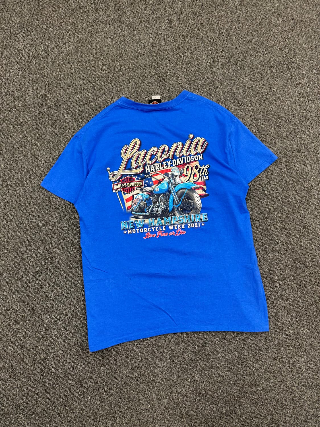 L)할리데이비슨 빈티지 프린팅 Laconia 반팔 상품이미지5