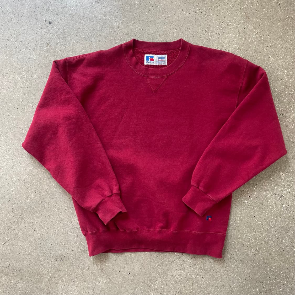 빈티지  러셀 애슬레틱 하이코튼 스웻셔츠 다크레드 made in usa 상품이미지1