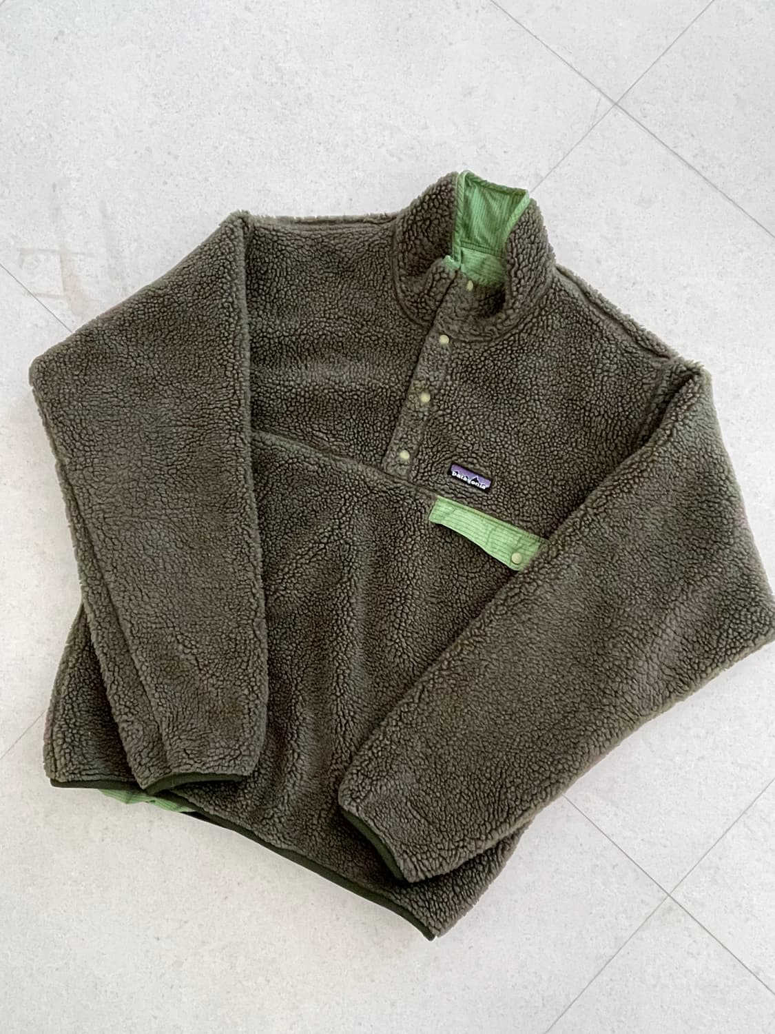 [M] 파타고니아 빈티지 글리세이드 스냅티 브라운 / 그린 상품이미지1