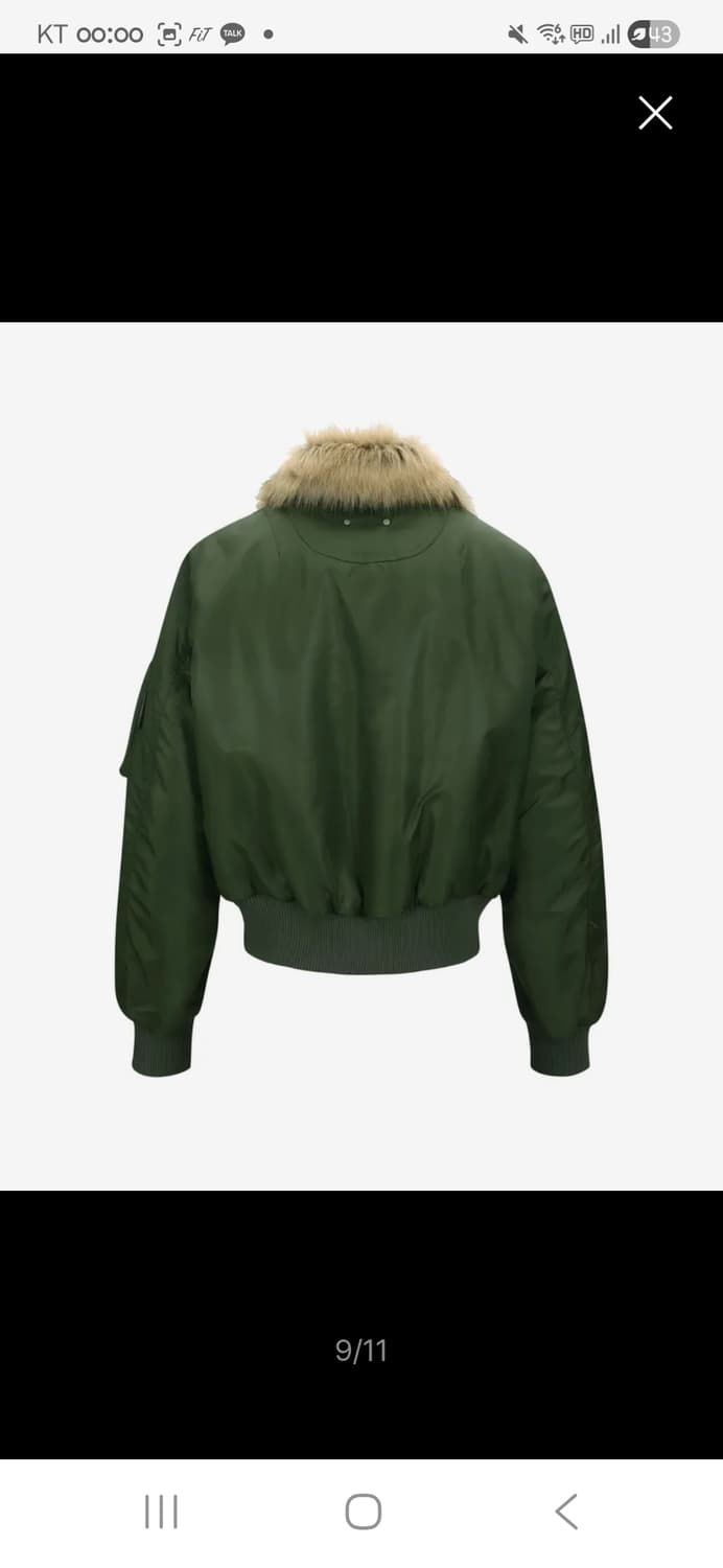 [교환] 앤더슨벨 퍼 봄버자켓 카키<->블랙 상품이미지2