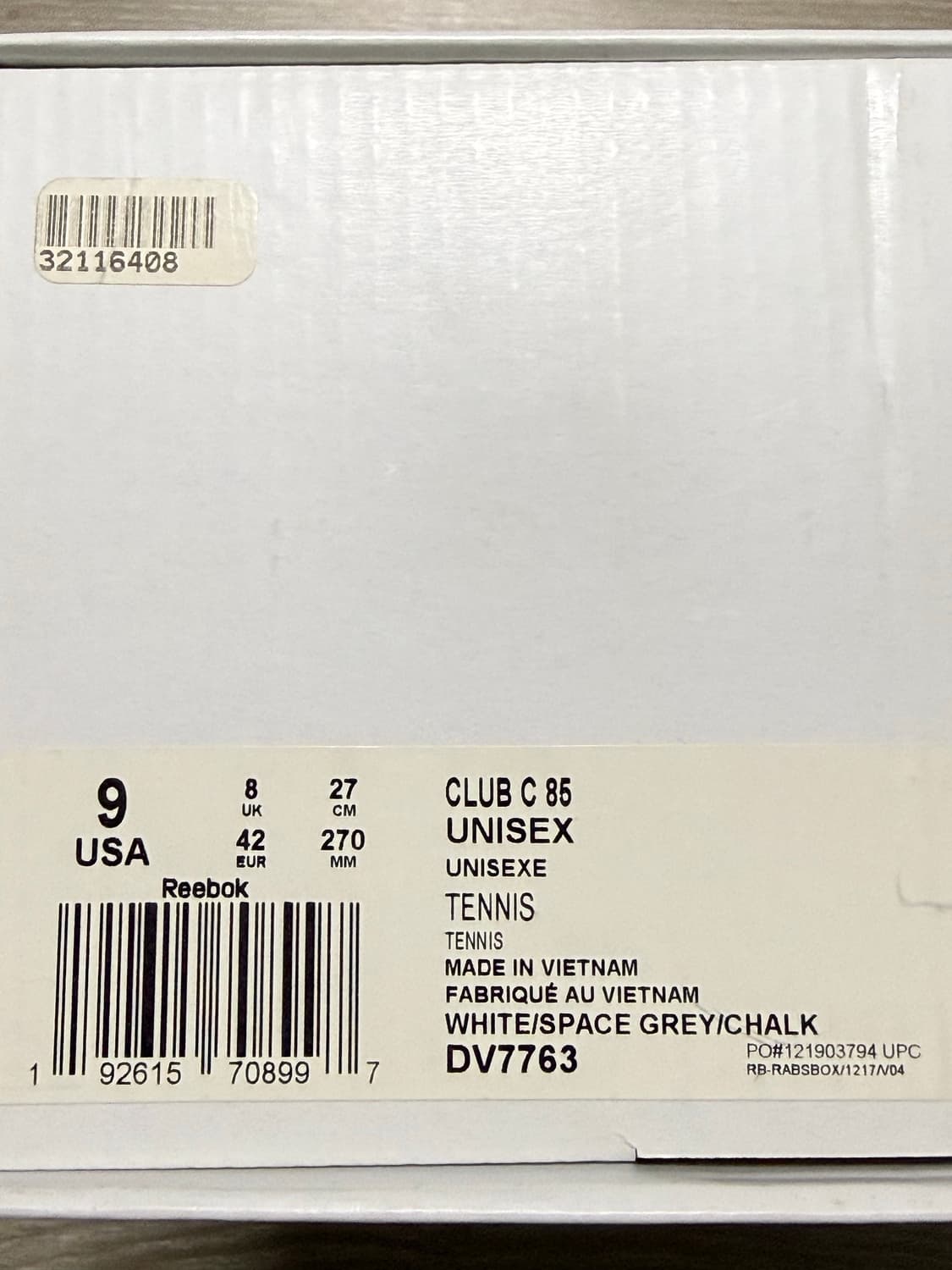 리복 자운드 클럽c 19ss 초판 White/Grey 270 상품이미지6