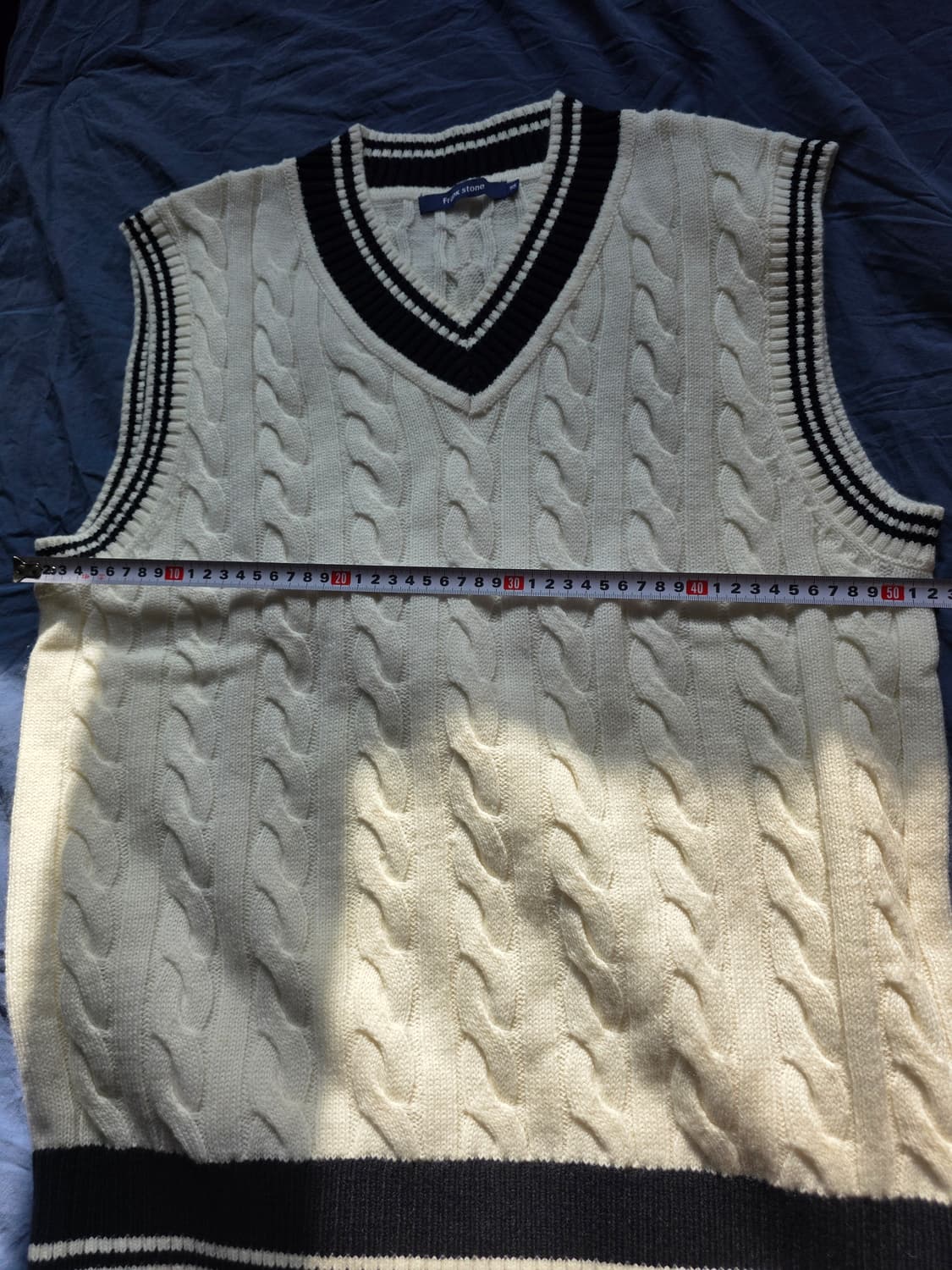 클라이드앤 프랭크스톤 아이보리 꽈배기 니트 조끼 95 상품이미지4