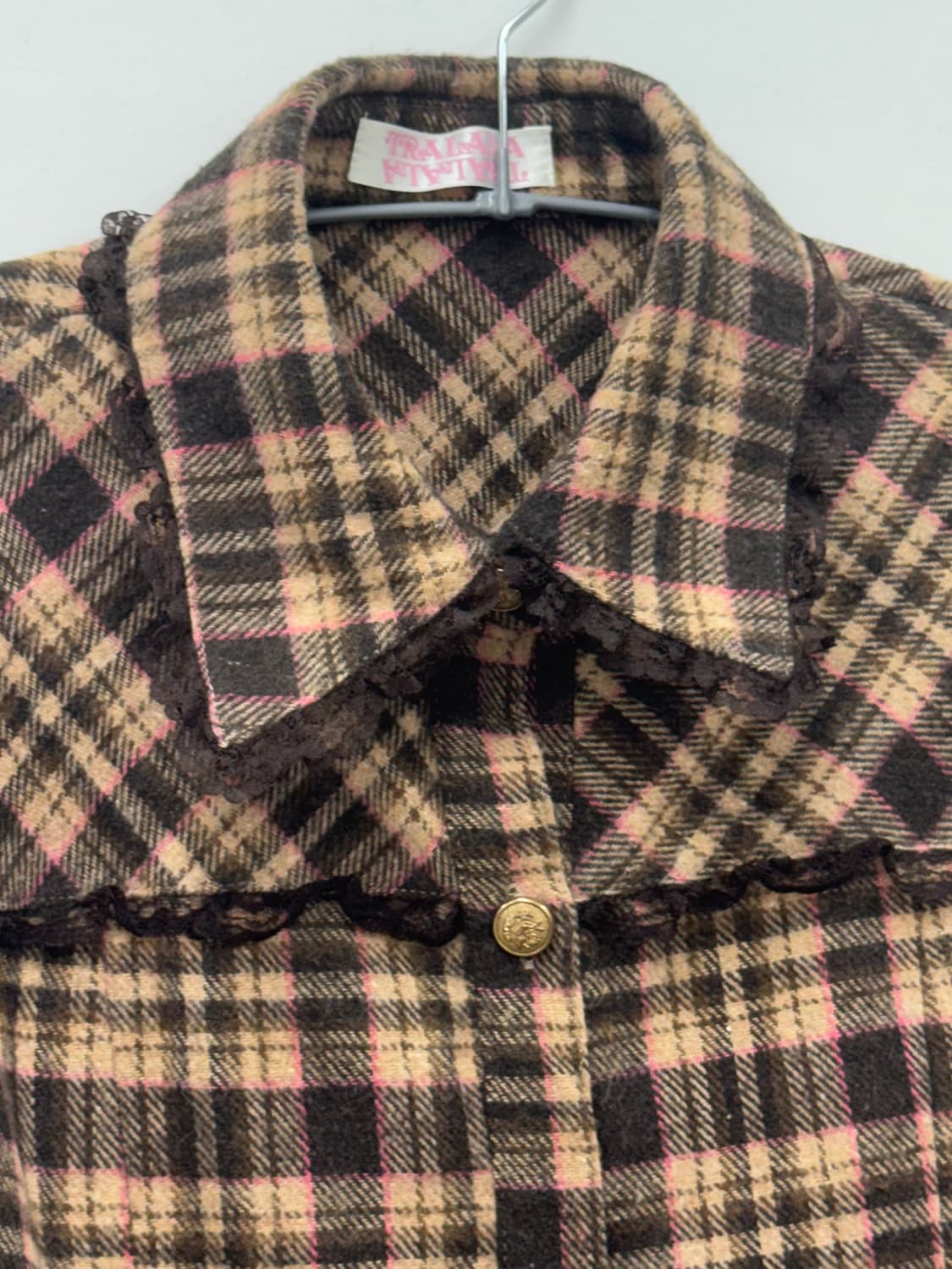 Tralala 트랄라라 딸기초코 체크 레이스 원피스 상품이미지2